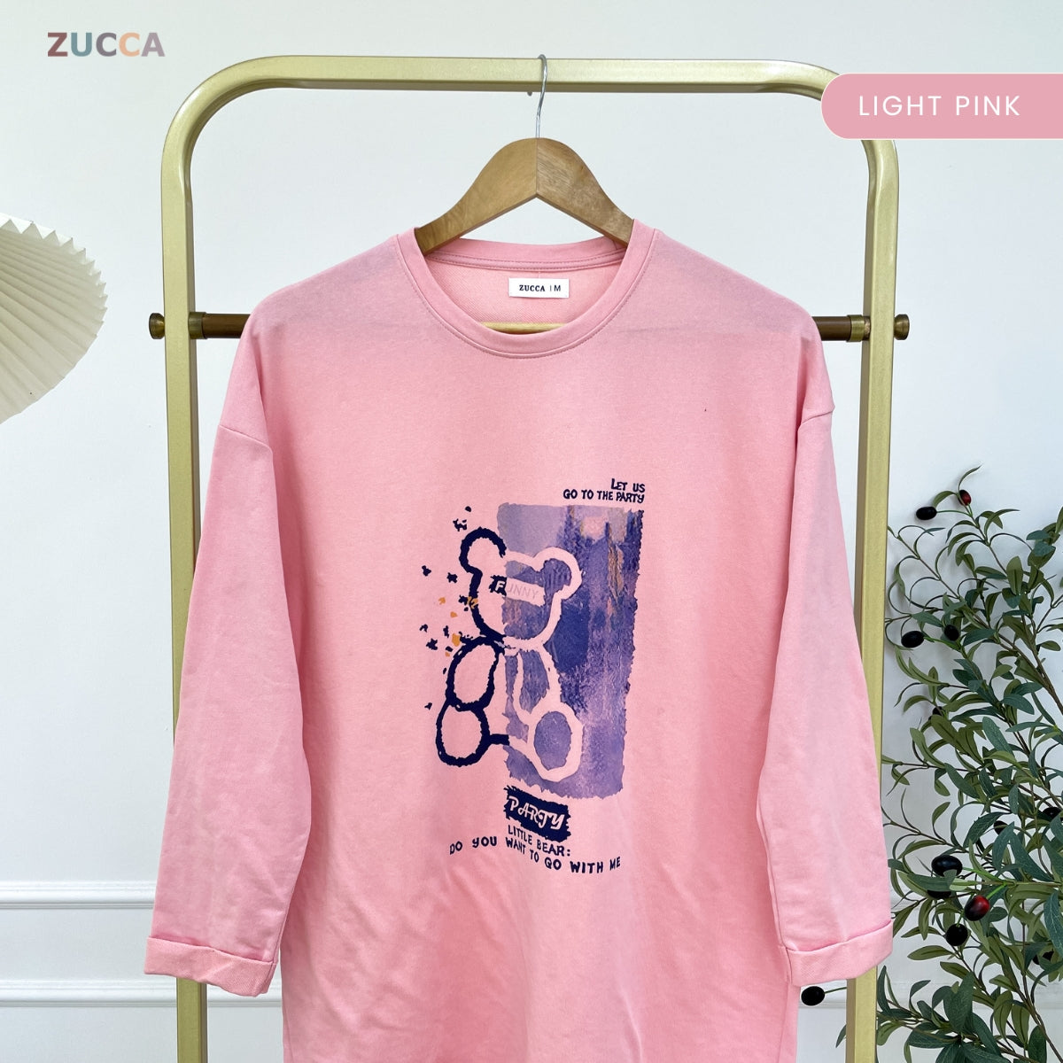 ZUCCA MURNI URBAN GRAPHIC TEE PEREMPUAN KASUAL SHIRT LONG SLEEVE - MA120