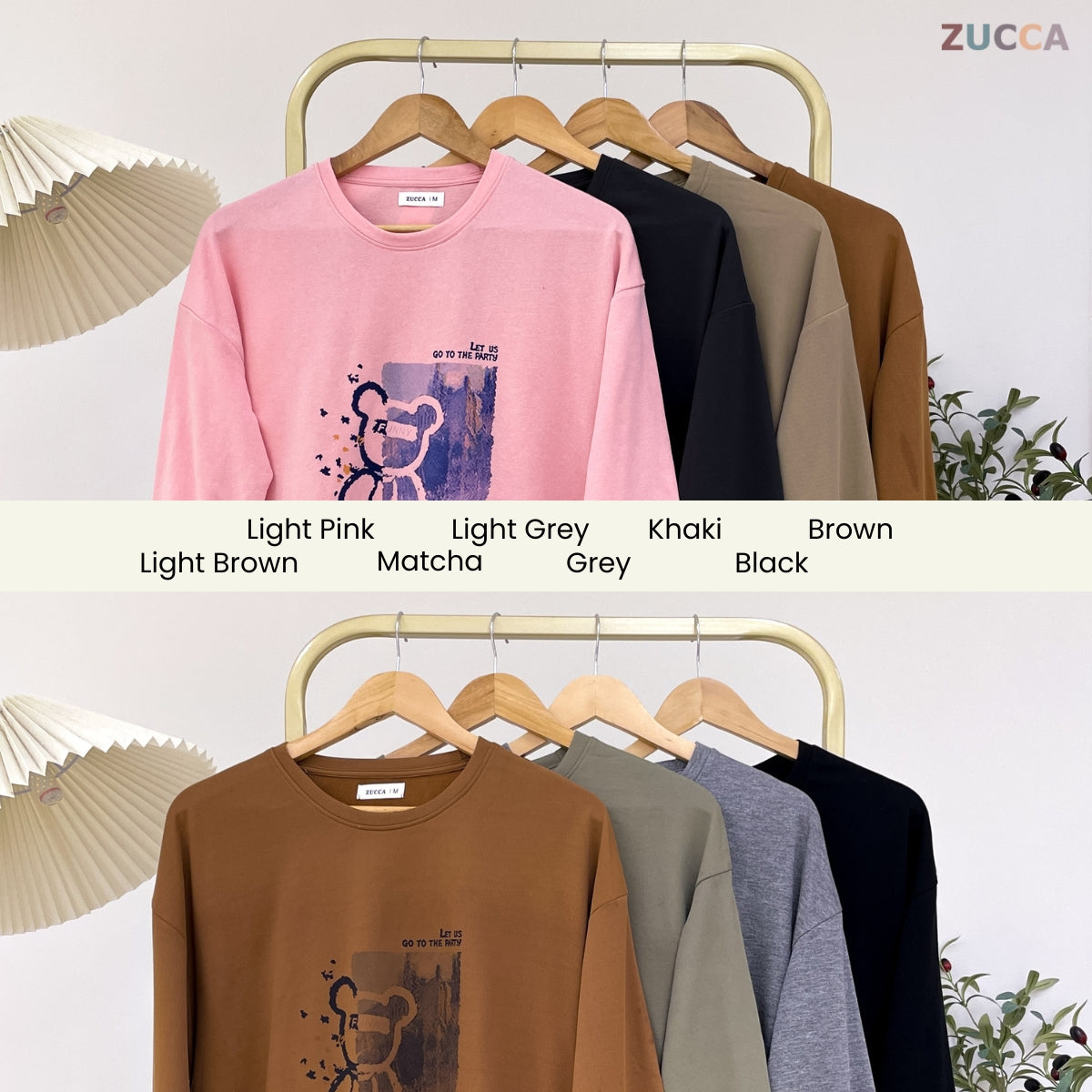 ZUCCA MURNI URBAN GRAPHIC TEE PEREMPUAN KASUAL SHIRT LONG SLEEVE - MA120
