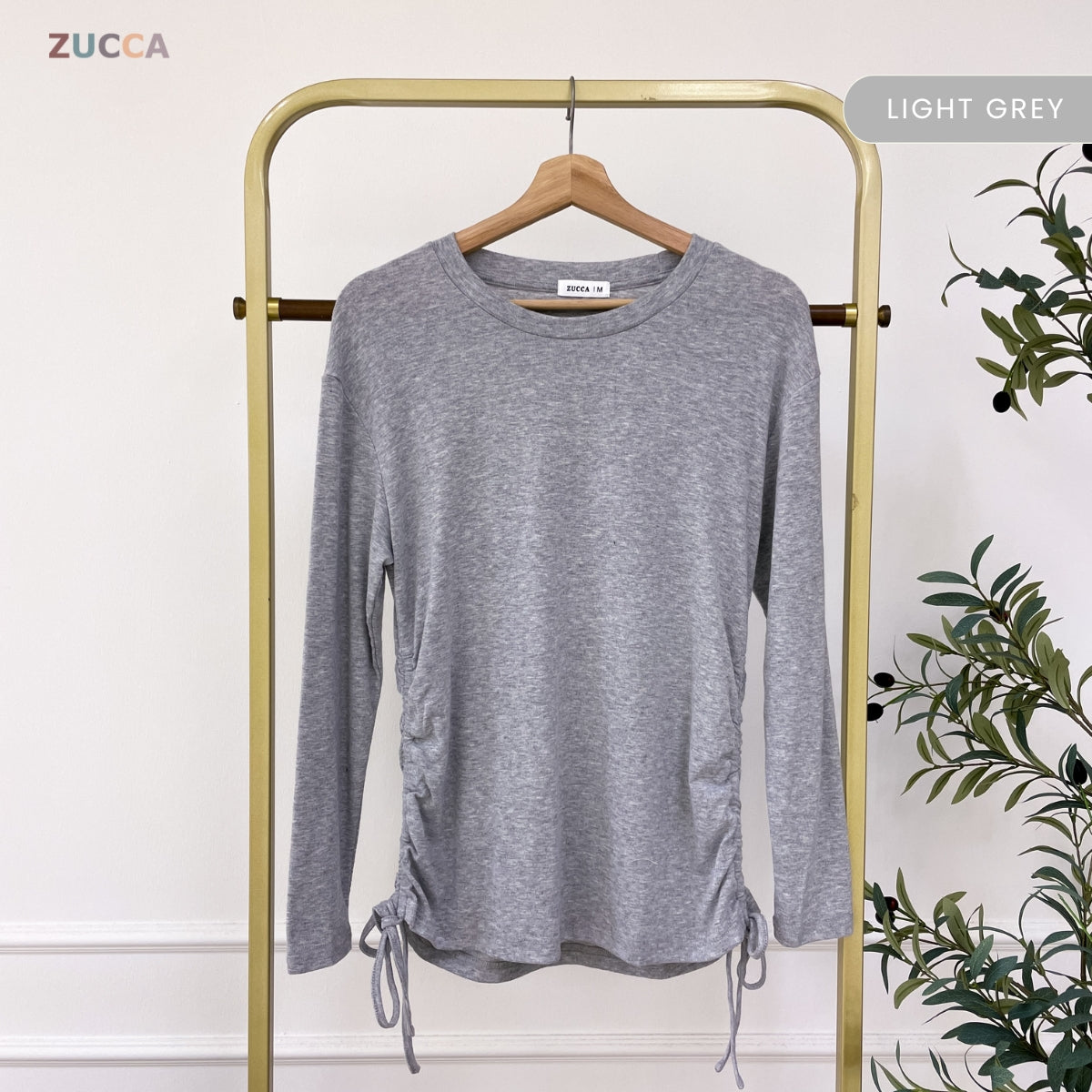 ZUCCA AVIANA RUCHED DRAWSTRING KASUAL WOMEN BLOUSE - MA121