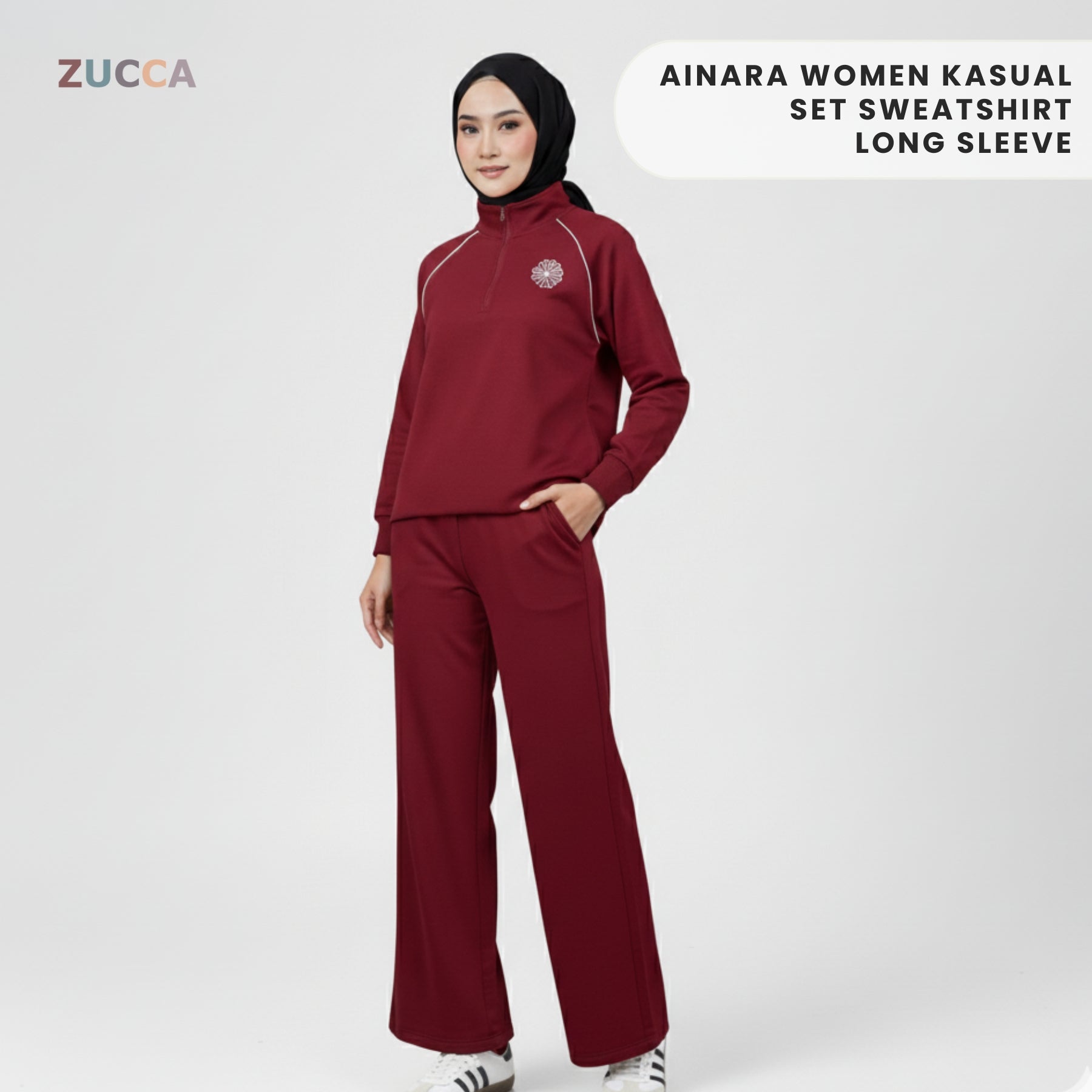 ZUCCA AINARA WOMEN KASUAL SET SWEATSHIRT LONG SLEEVE - MA126