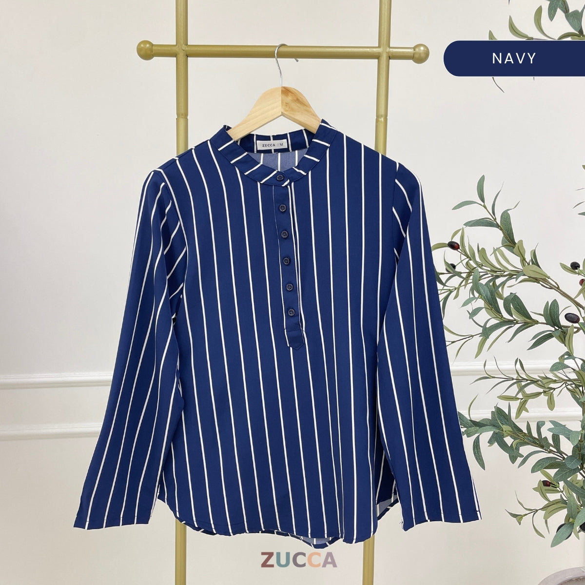 ZUCCA JULIA KASUAL STRIPE BLOUSE PEREMPUAN LENGAN PANJANG - MA127