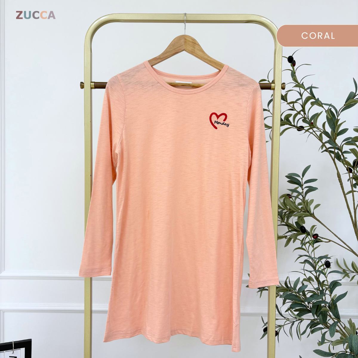 ZUCCA MARIAM RELAXED HEARTWEAR LONG TEE