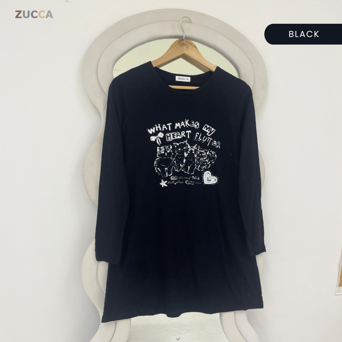 ZUCCA MARIAM RELAXED HEARTWEAR LONG TEE