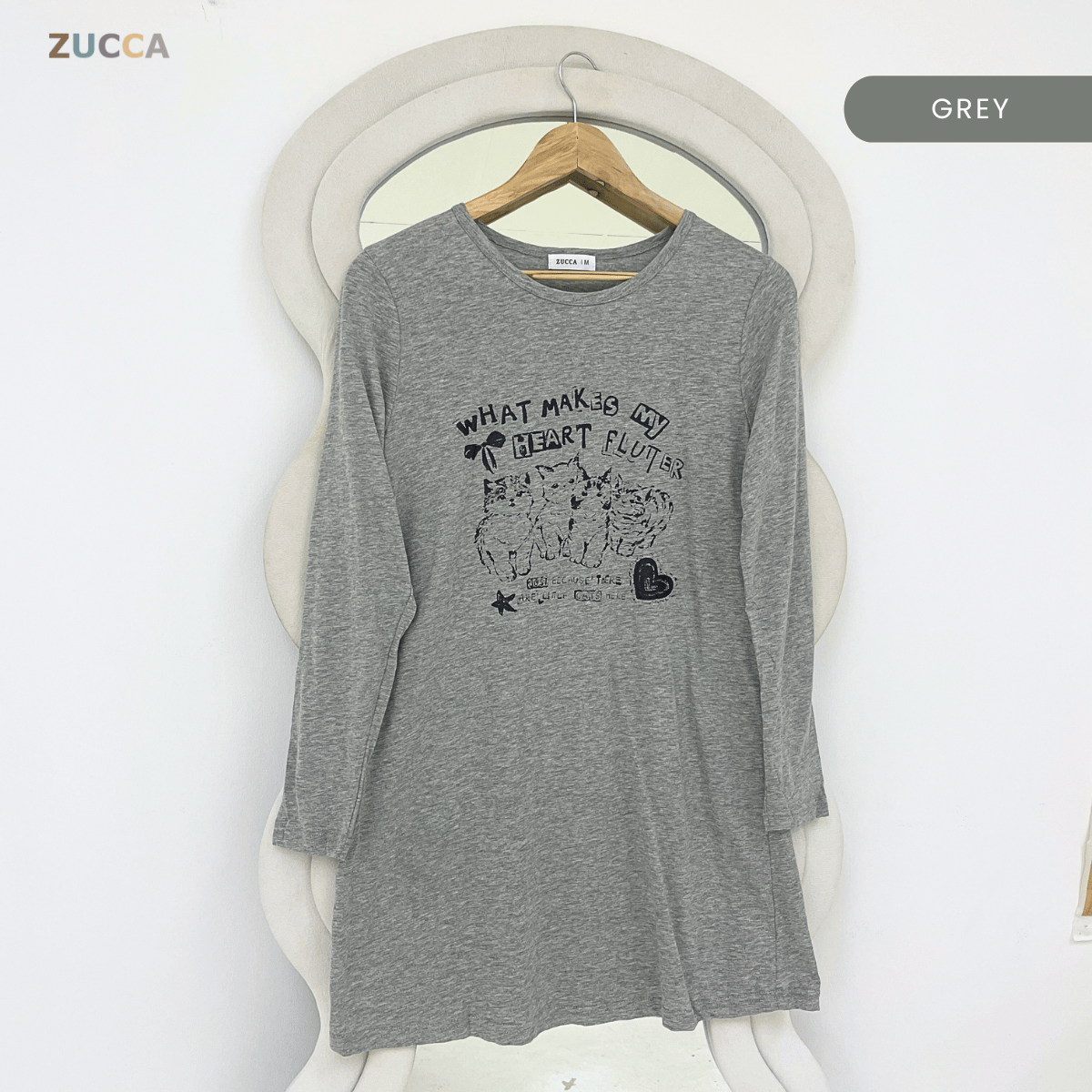 ZUCCA MARIAM RELAXED HEARTWEAR LONG TEE