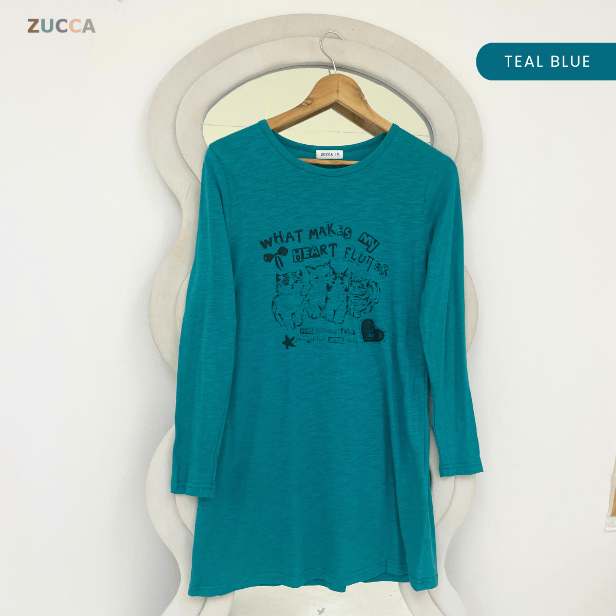 ZUCCA MARIAM RELAXED HEARTWEAR LONG TEE