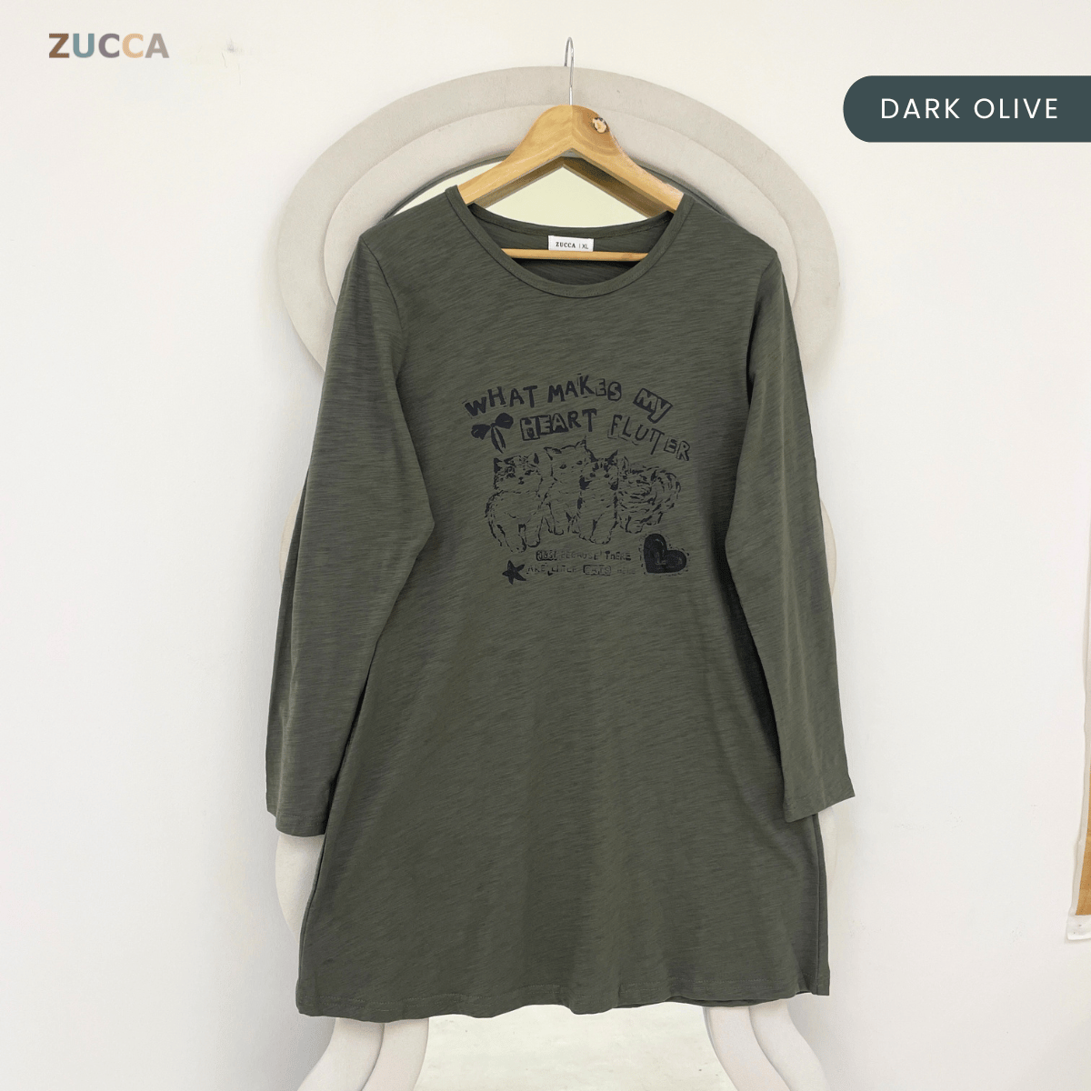 ZUCCA MARIAM RELAXED HEARTWEAR LONG TEE