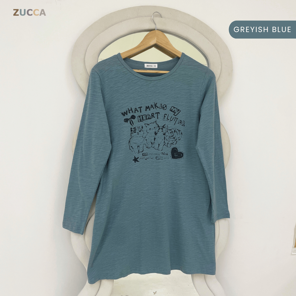 ZUCCA MARIAM RELAXED HEARTWEAR LONG TEE