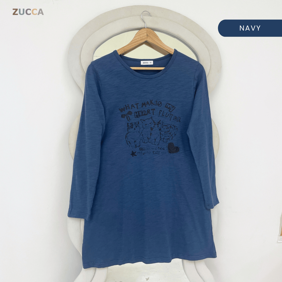 ZUCCA MARIAM RELAXED HEARTWEAR LONG TEE