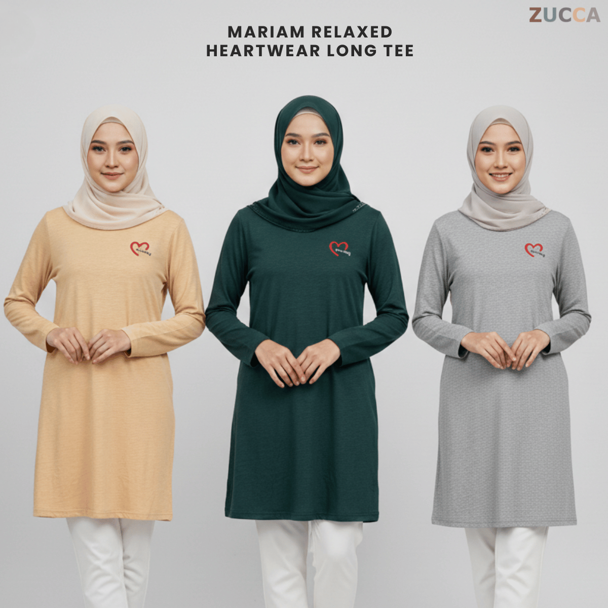 ZUCCA MARIAM RELAXED HEARTWEAR LONG TEE