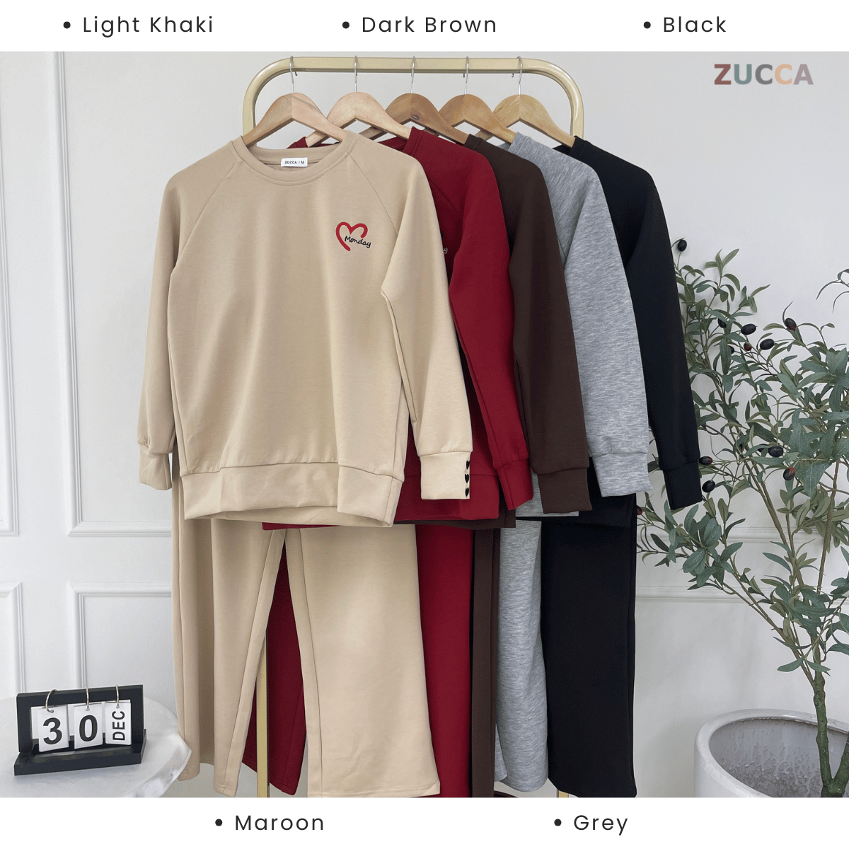 ZUCCA AILANI WOMEN KASUAL SET SWEATSHIRT LONG SLEEVE - MA132