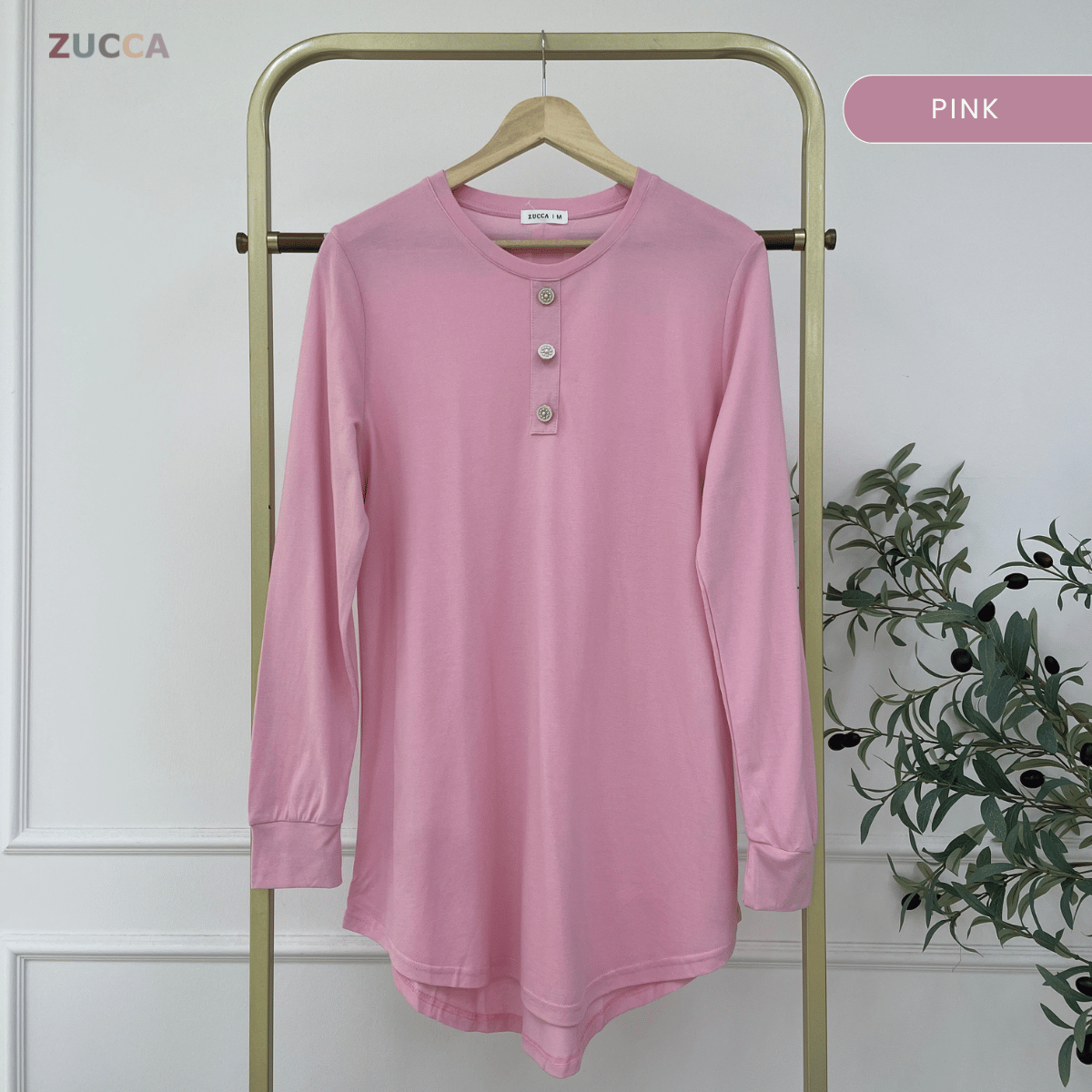 ZUCCA REYNA MODEST PLAIN LONG BLOUSE - MA139