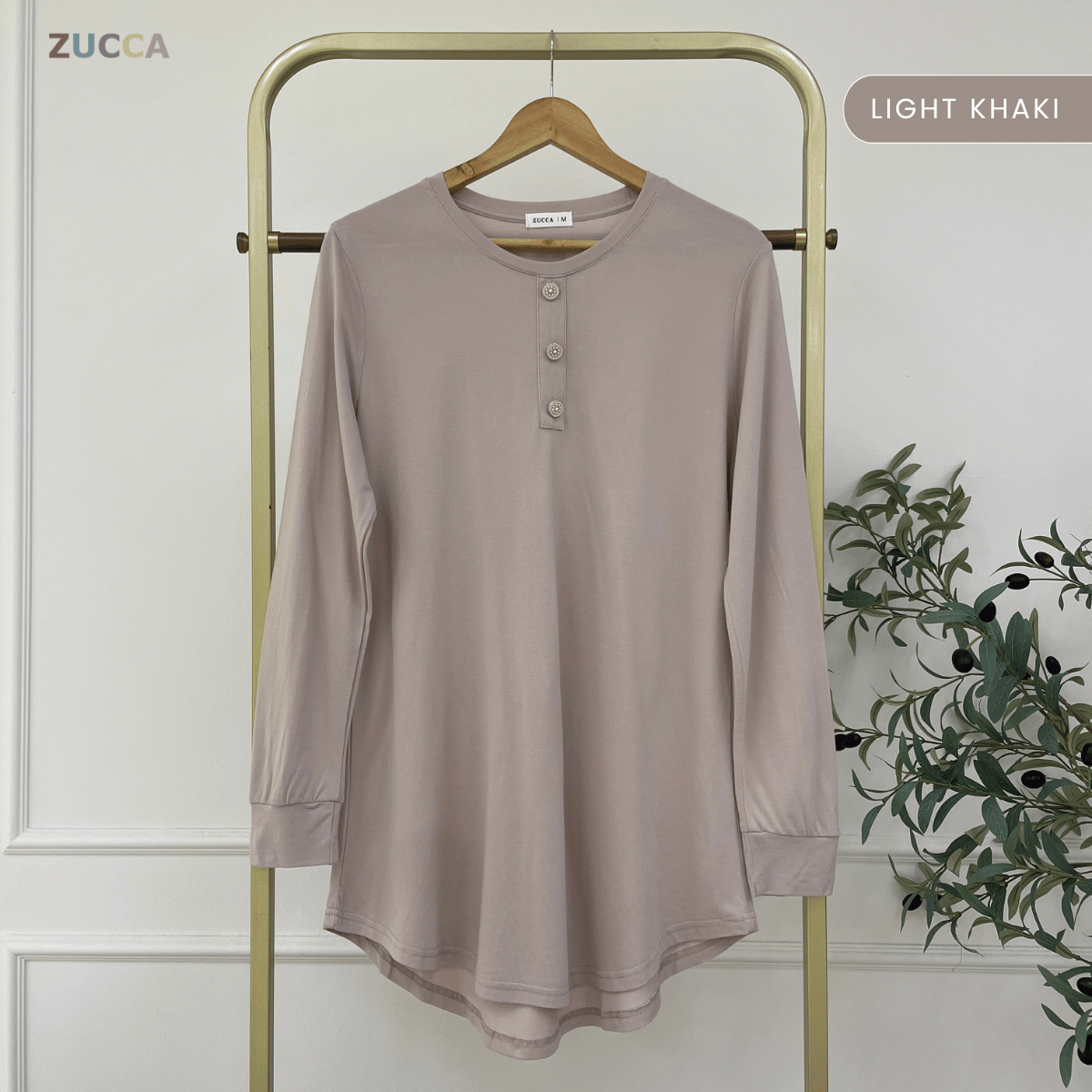 ZUCCA REYNA MODEST PLAIN LONG BLOUSE - MA139