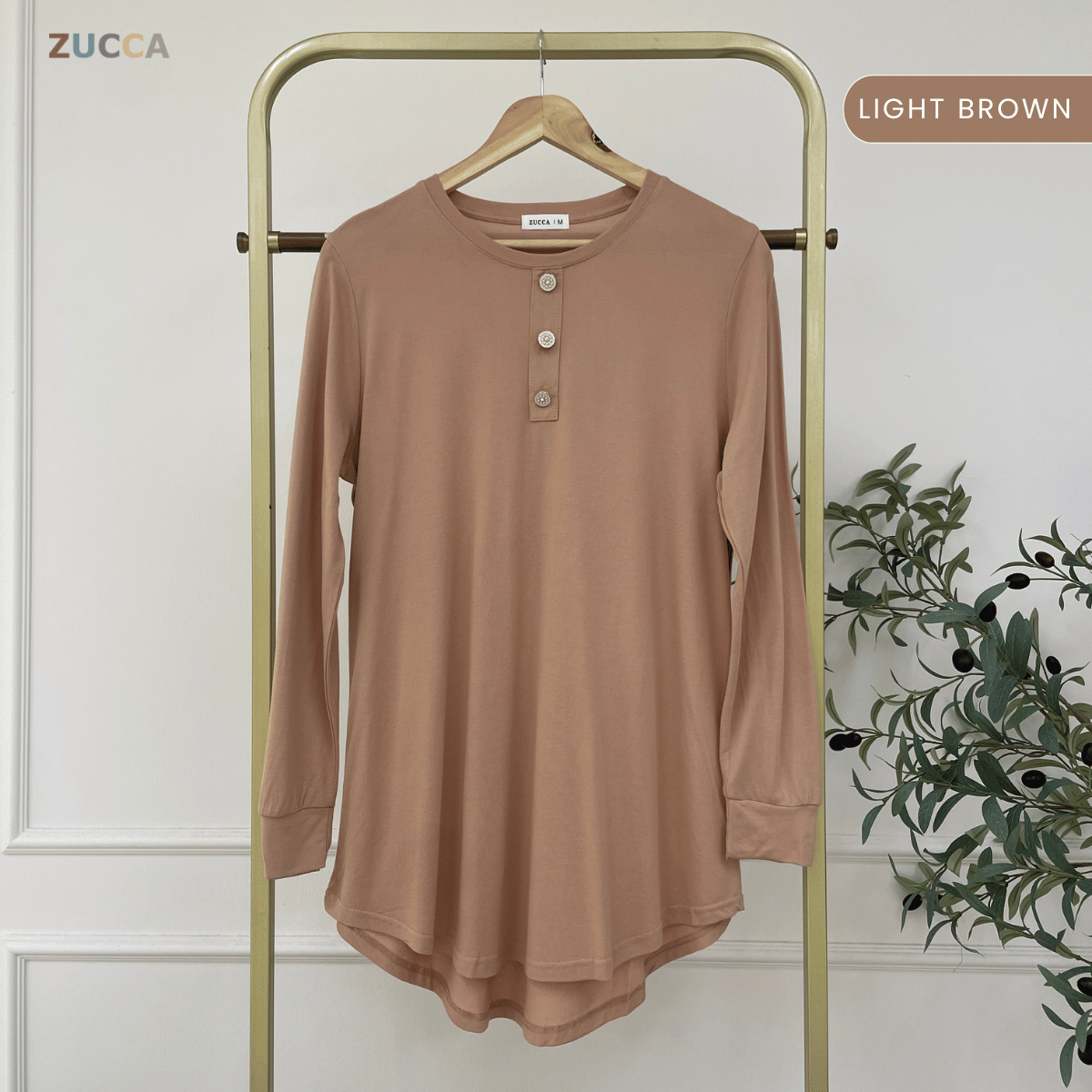 ZUCCA REYNA MODEST PLAIN LONG BLOUSE - MA139