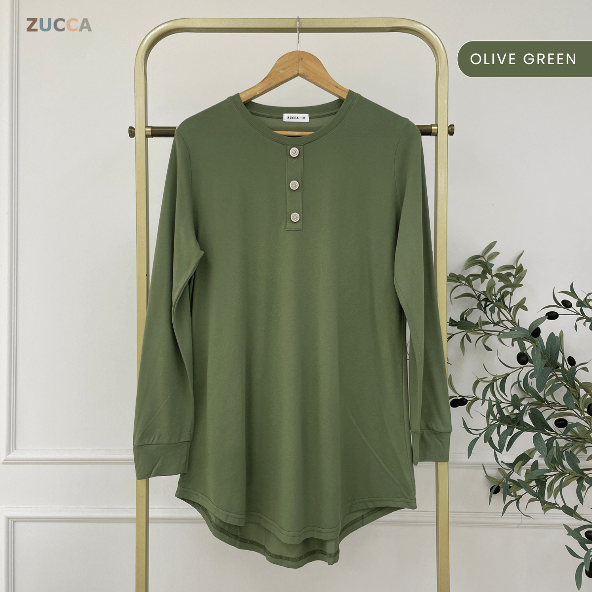 ZUCCA REYNA MODEST PLAIN LONG BLOUSE - MA139