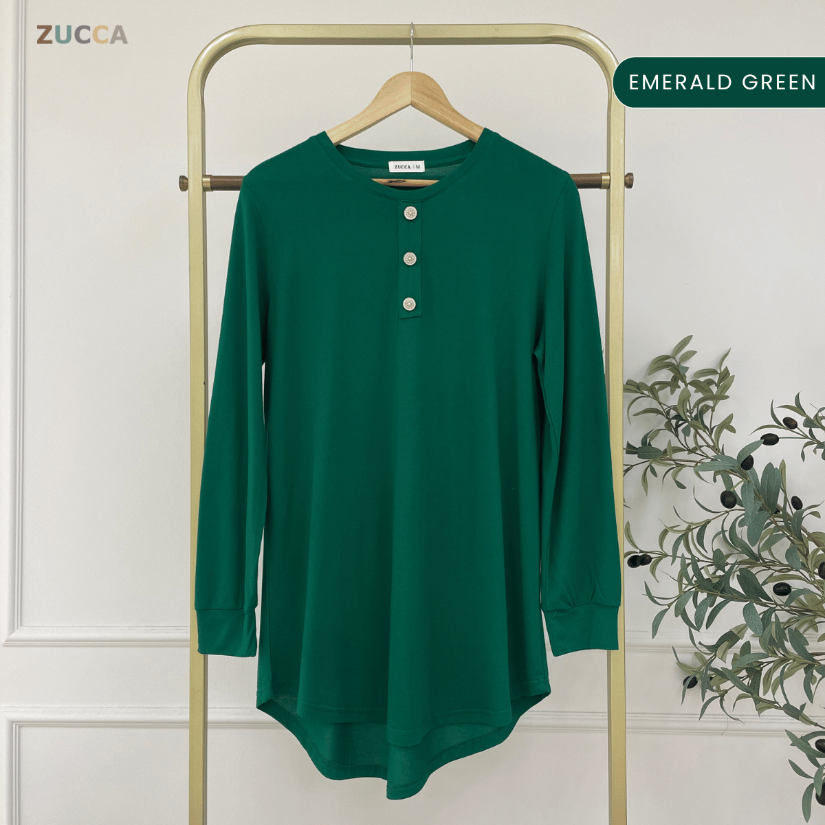 ZUCCA REYNA MODEST PLAIN LONG BLOUSE - MA139