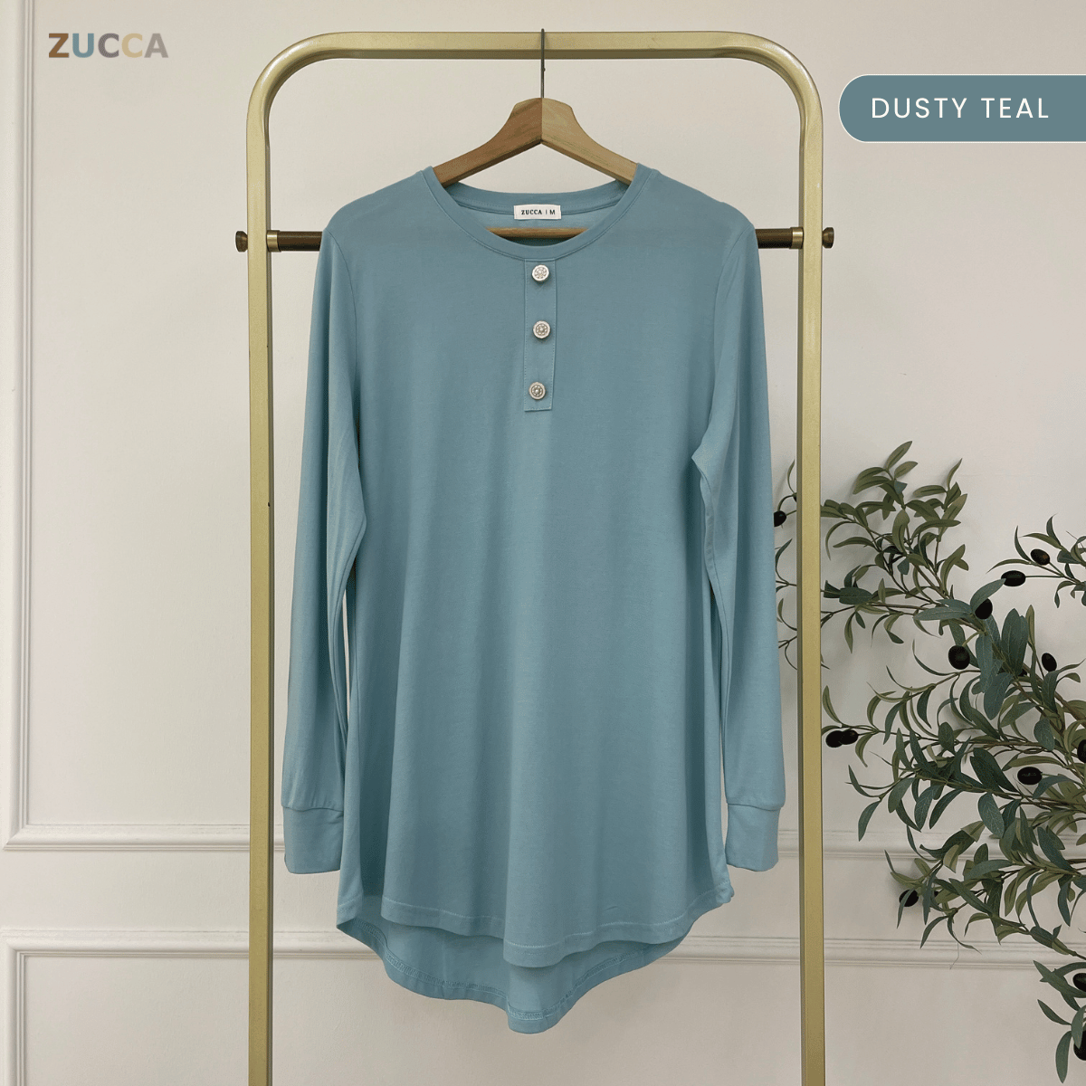ZUCCA REYNA MODEST PLAIN LONG BLOUSE - MA139