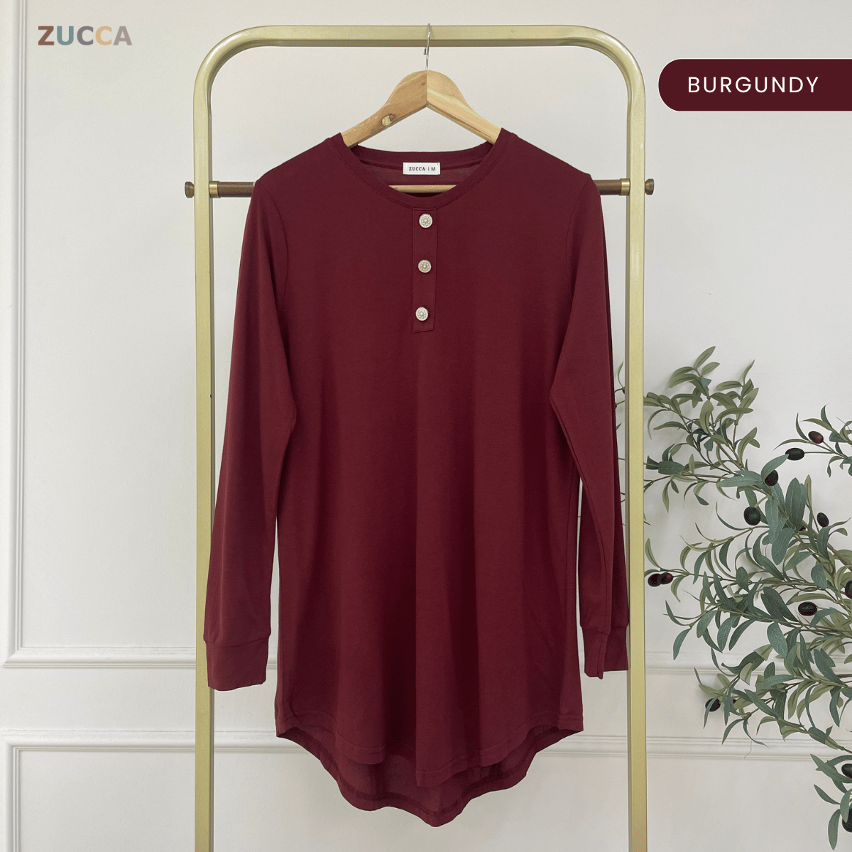 ZUCCA REYNA MODEST PLAIN LONG BLOUSE - MA139