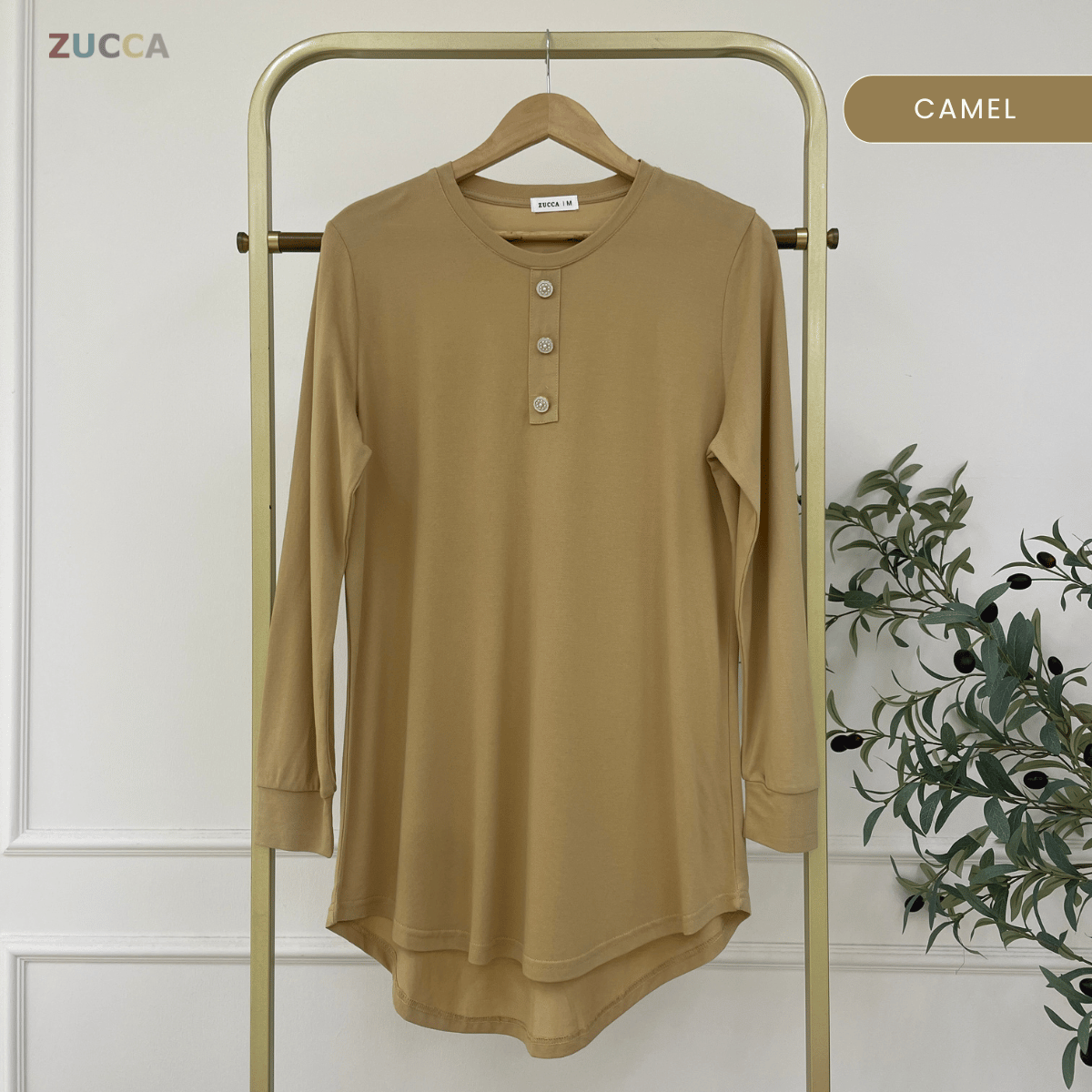 ZUCCA REYNA MODEST PLAIN LONG BLOUSE - MA139