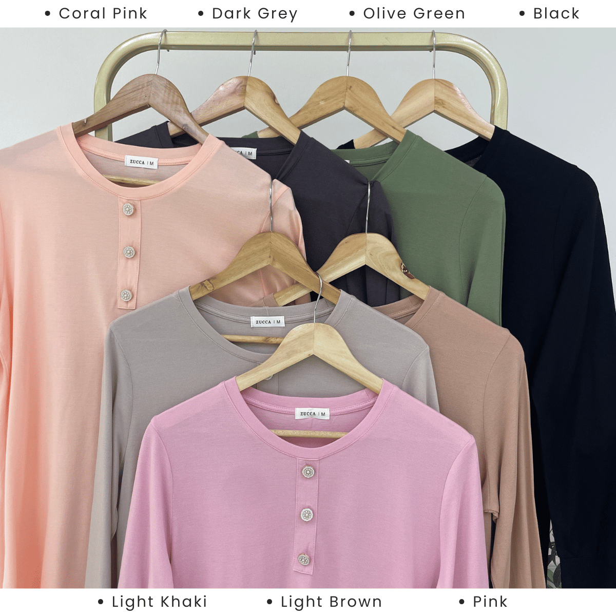 ZUCCA REYNA MODEST PLAIN LONG BLOUSE - MA139