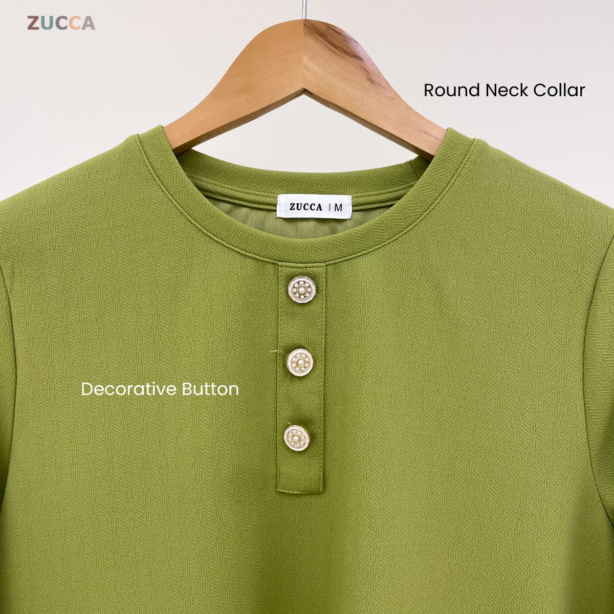 ZUCCA REYNA MODEST PLAIN LONG BLOUSE - MA139