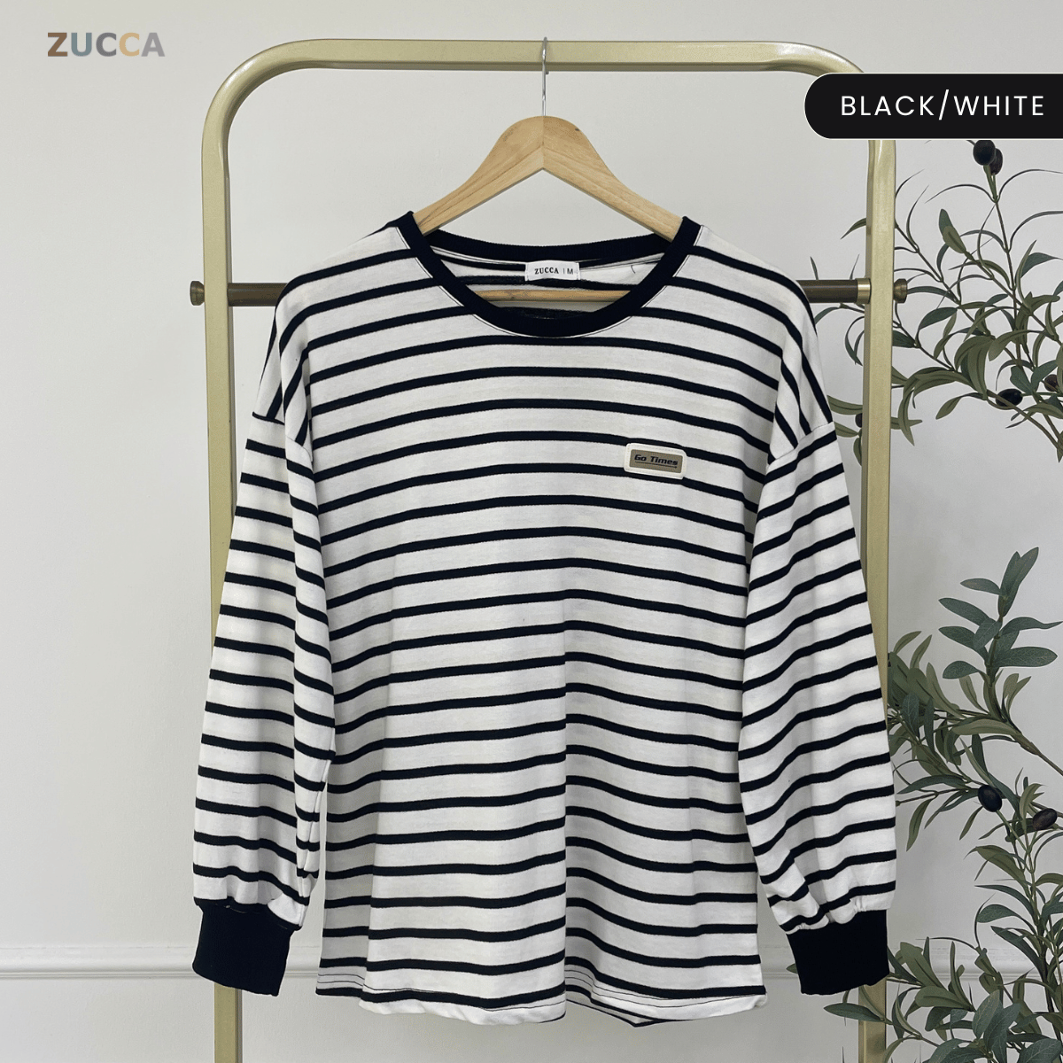 ZUCCA LANA STRIPED KASUAL MUSLIMAH BLOUSE - MA142