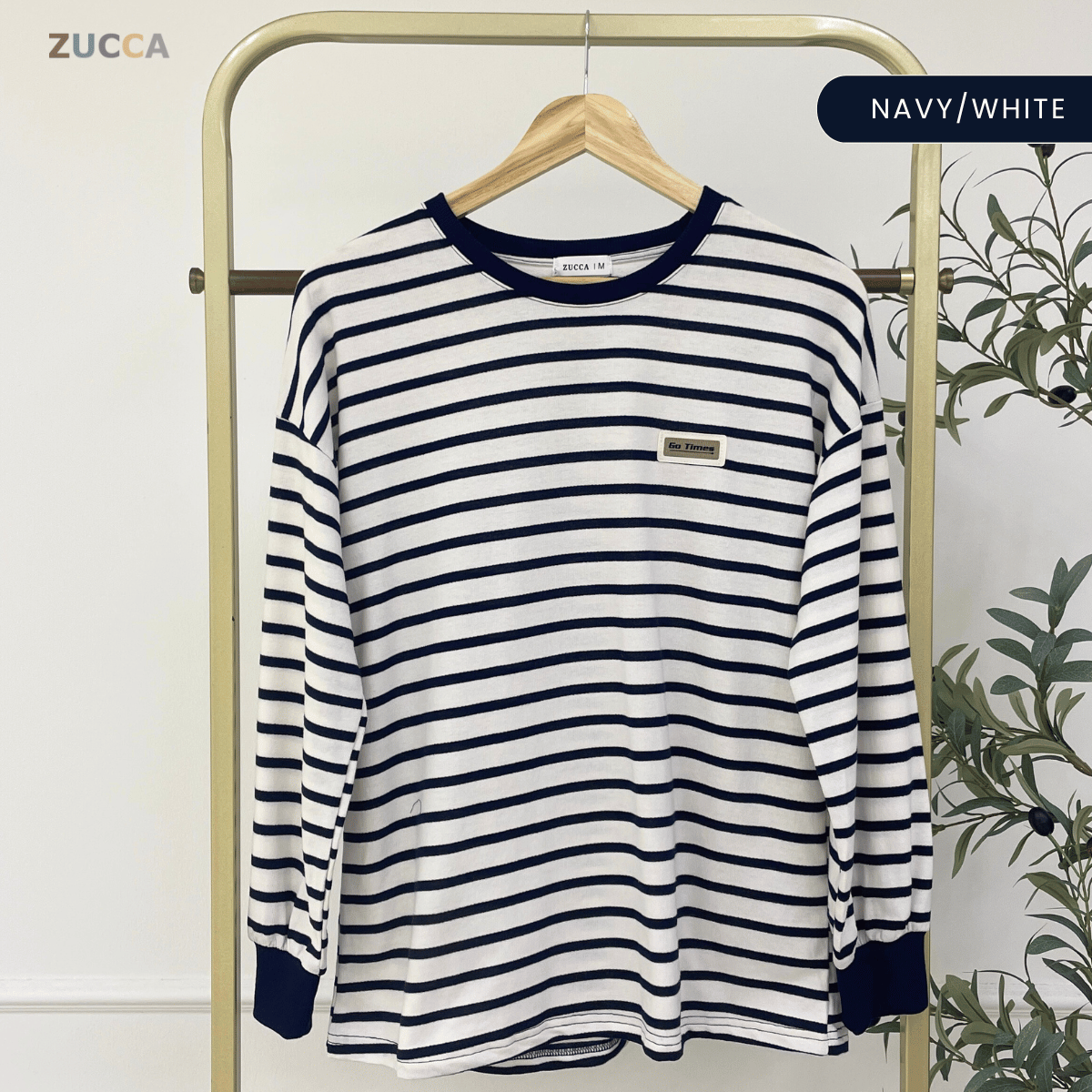 ZUCCA LANA STRIPED KASUAL MUSLIMAH BLOUSE - MA142