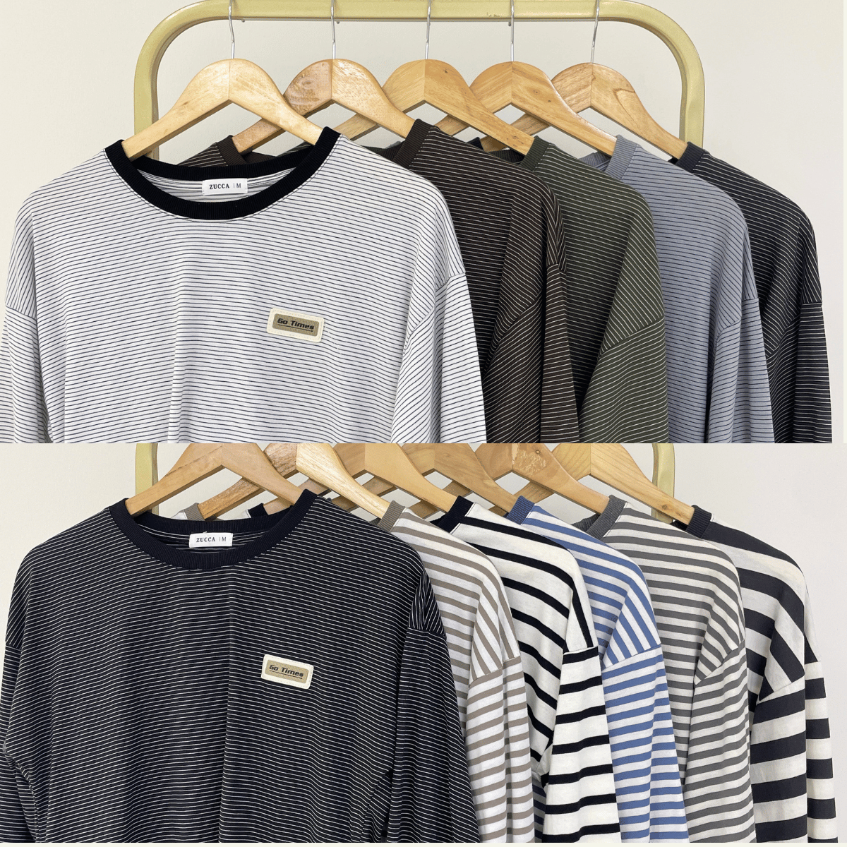 ZUCCA LANA STRIPED LONG SLEEVE MODEST SWEATSHIRT- MA142