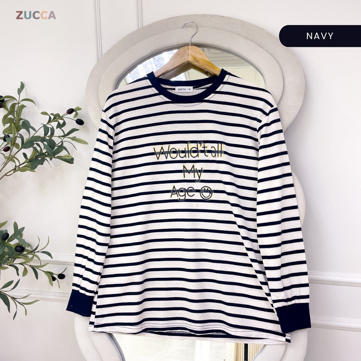 ZUCCA AVERY KASUAL WOMEN STRIPE T-SHIRT LONG SLEEVE - MA144