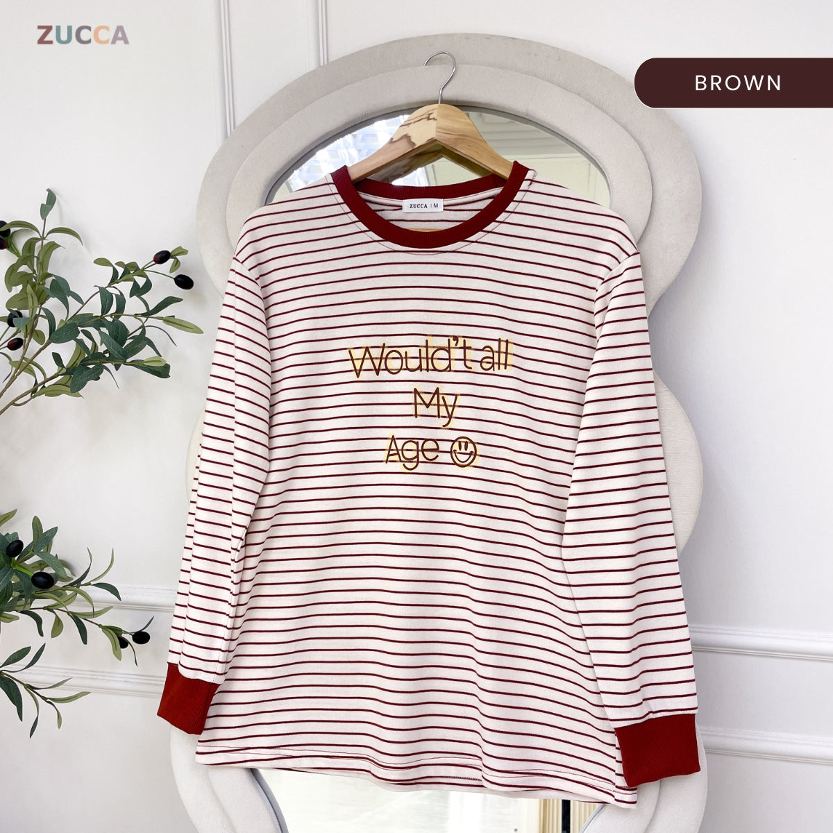 ZUCCA AVERY KASUAL WOMEN STRIPE T-SHIRT LONG SLEEVE - MA144