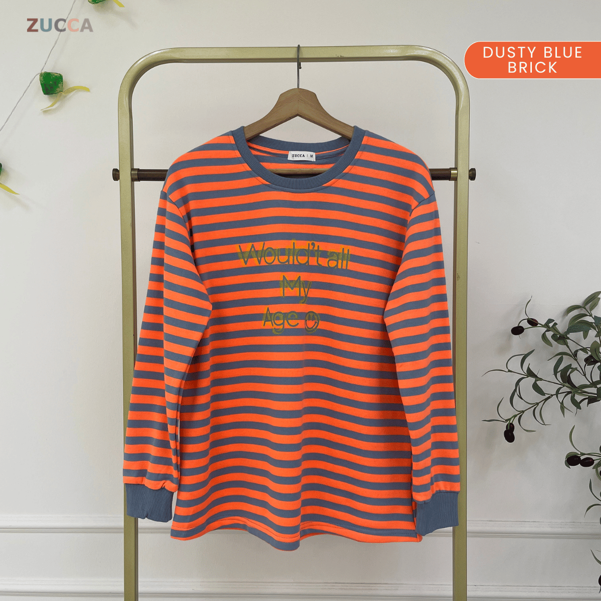 ZUCCA AVERY KASUAL WOMEN STRIPE T-SHIRT LONG SLEEVE - MA144