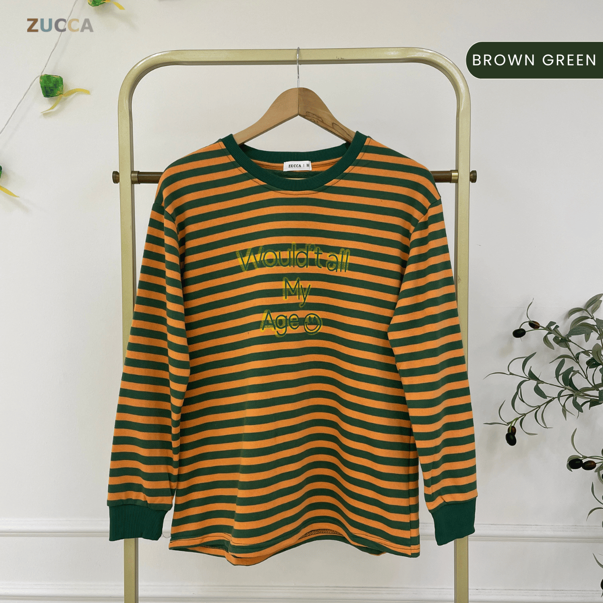 ZUCCA AVERY KASUAL WOMEN STRIPE T-SHIRT LONG SLEEVE - MA144