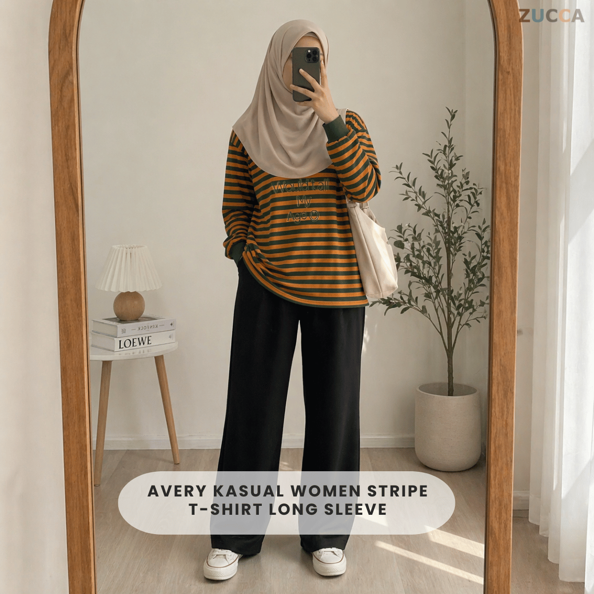 ZUCCA AVERY KASUAL WOMEN STRIPE T-SHIRT LONG SLEEVE - MA144