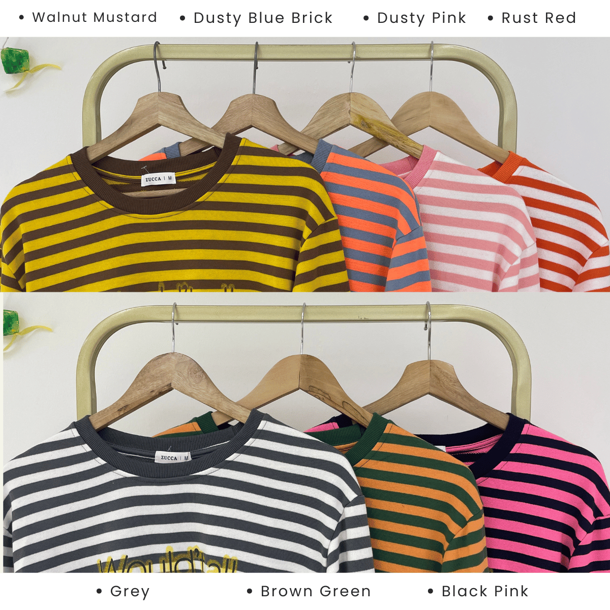 ZUCCA AVERY KASUAL WOMEN STRIPE T-SHIRT LONG SLEEVE - MA144