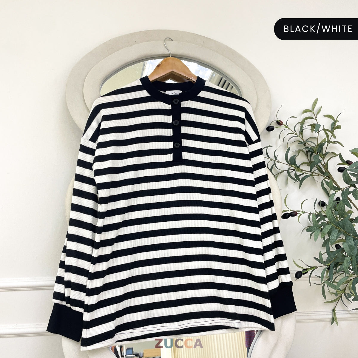 ZUCCA SUFIA CLASSIC STRIPE LONG SLEEVE - MA145 (GN230)
