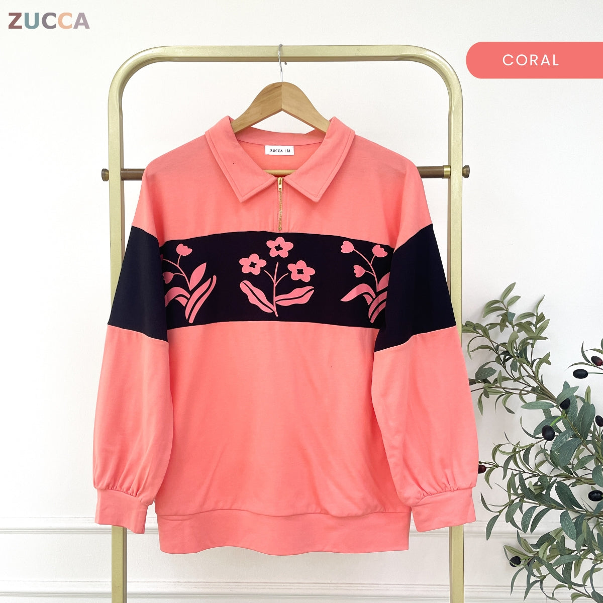 ZUCCA ROZIANA KASUAL WOMEN SHIRT WITH FLORAL PRINTED - MA147