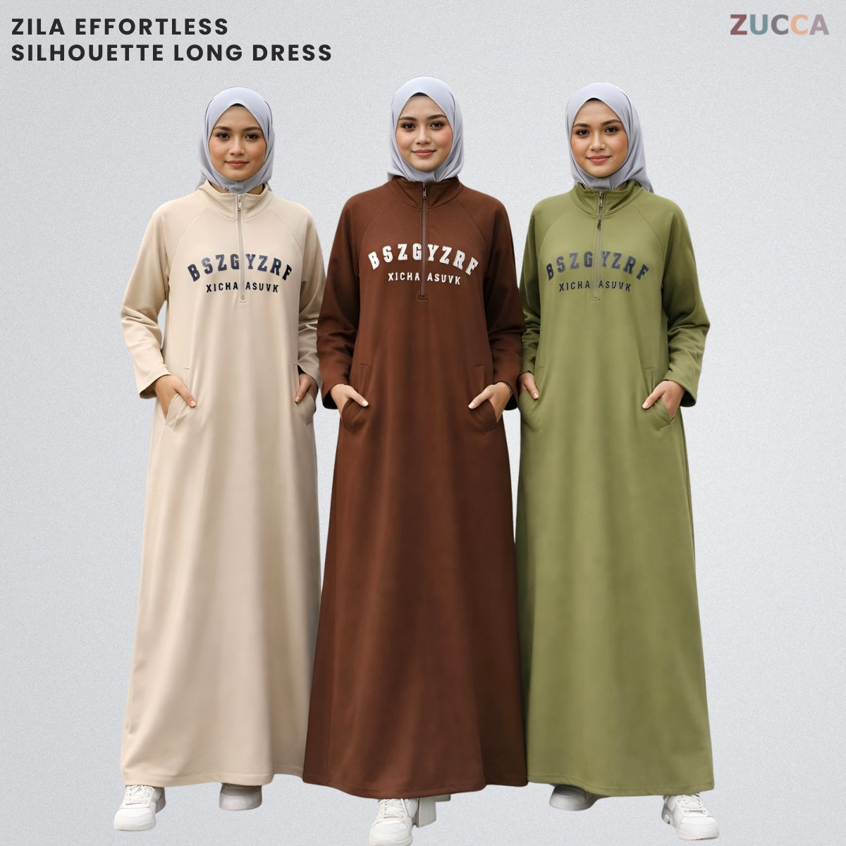 ZUCCA ZILA EFFORTLESS SILHOUETTE LONG DRESS - MA152