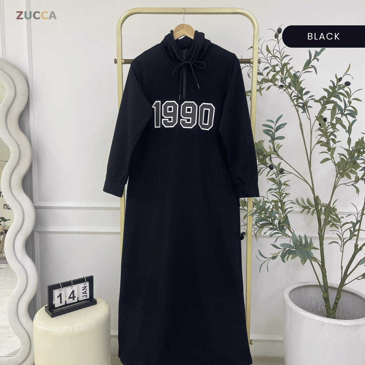 ZUCCA MAYA RELAXED CLASSIC MODEST LONG DRESS - MA153