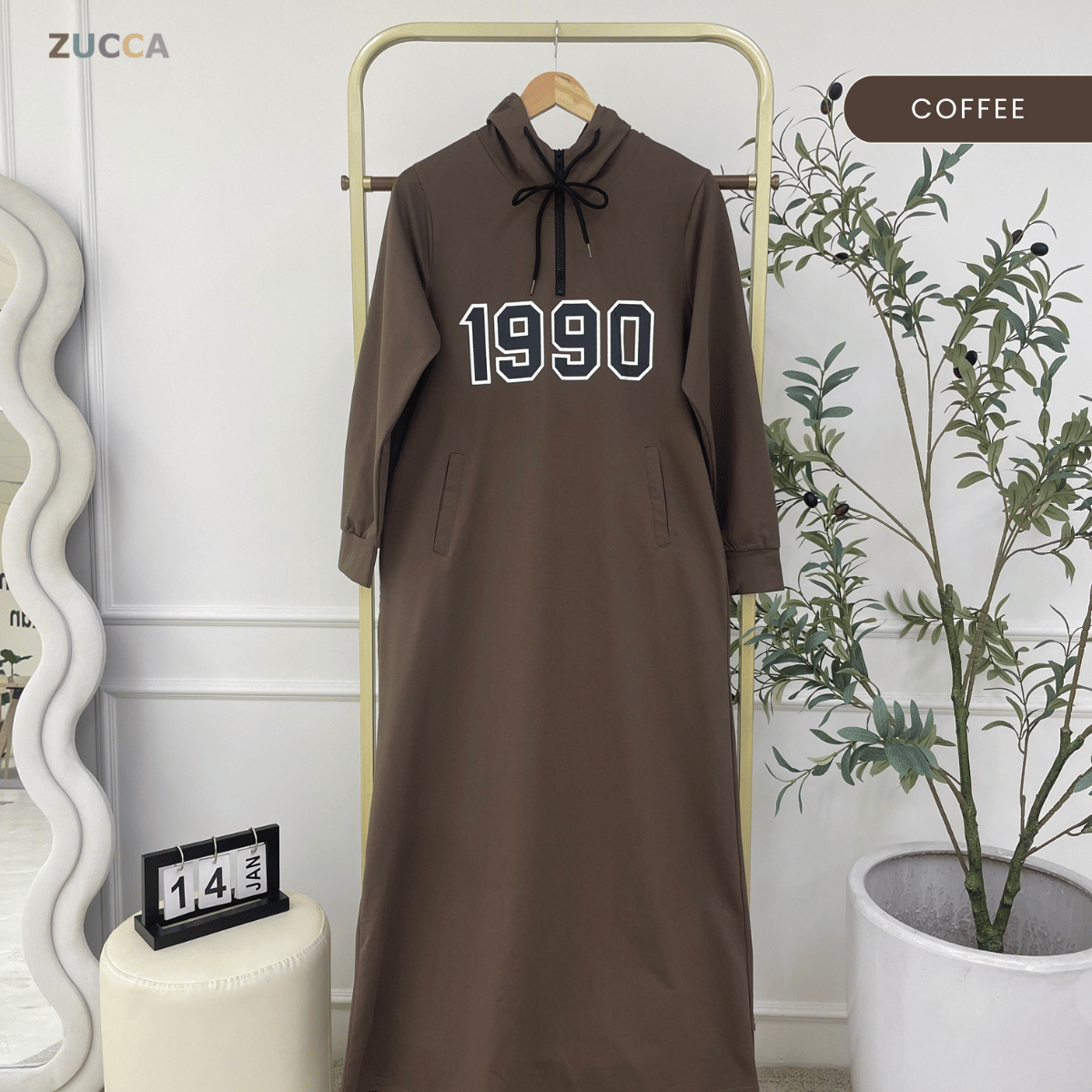 ZUCCA MAYA RELAXED CLASSIC MODEST LONG DRESS - MA153