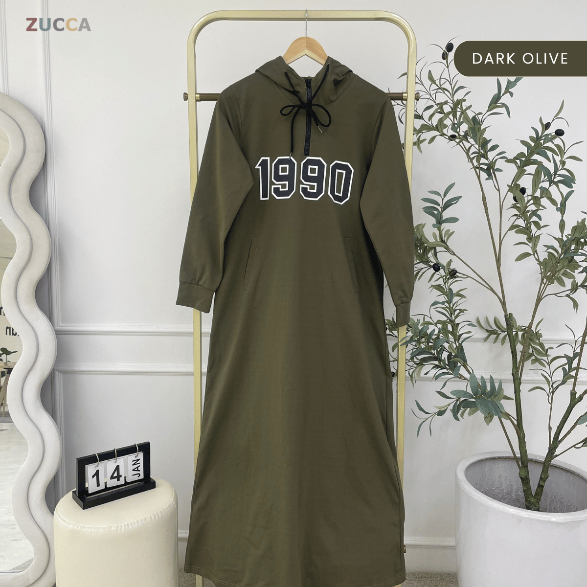 ZUCCA MAYA RELAXED CLASSIC MODEST LONG DRESS - MA153