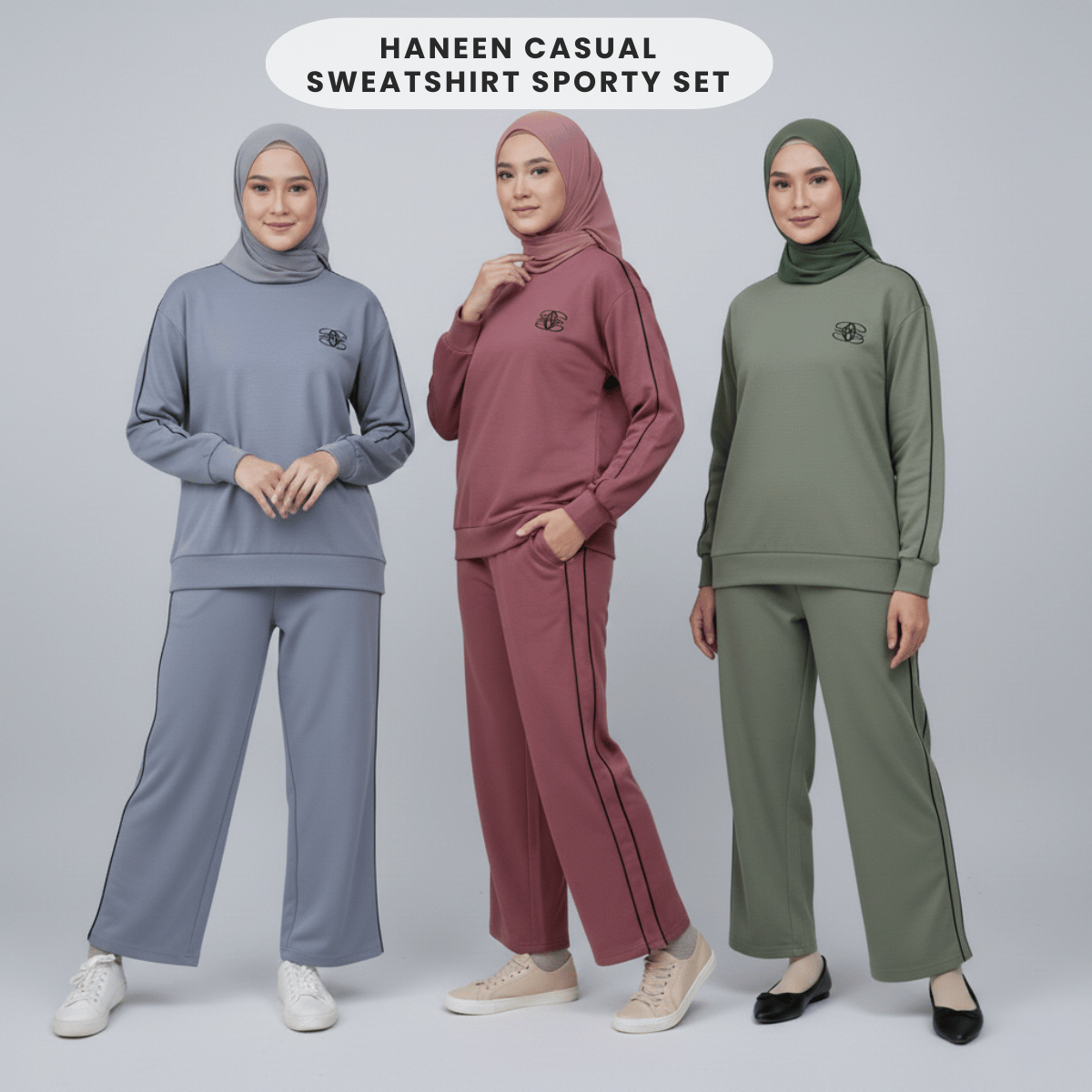 ZUCCA HANEEN CASUAL SWEATSHIRT SPORTY SET - MA154