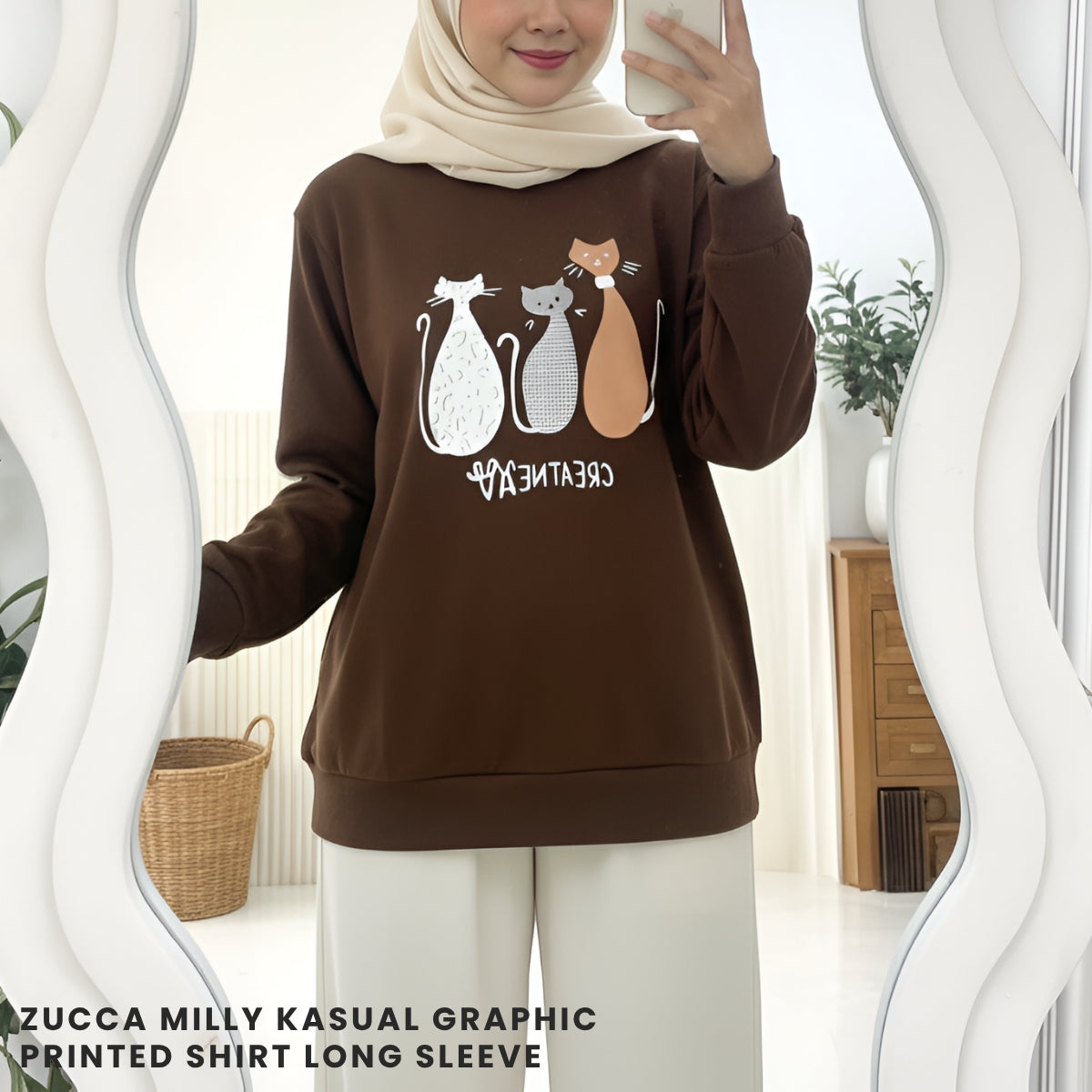 ZUCCA MILLY WOMEN KASUAL GRAPHIC PRINTED SHIRT LONG SLEEVE - MA158