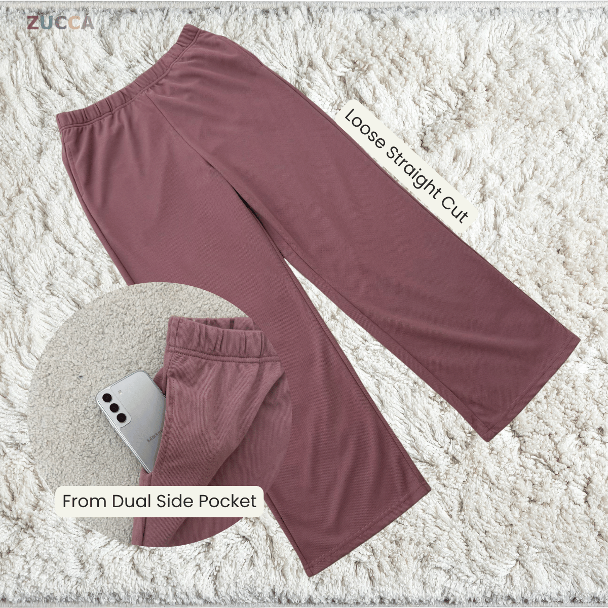 ZUCCA SYIHA RELAXED MODEST CO-ORD TOP &amp; LONG PANTS SET - MA160