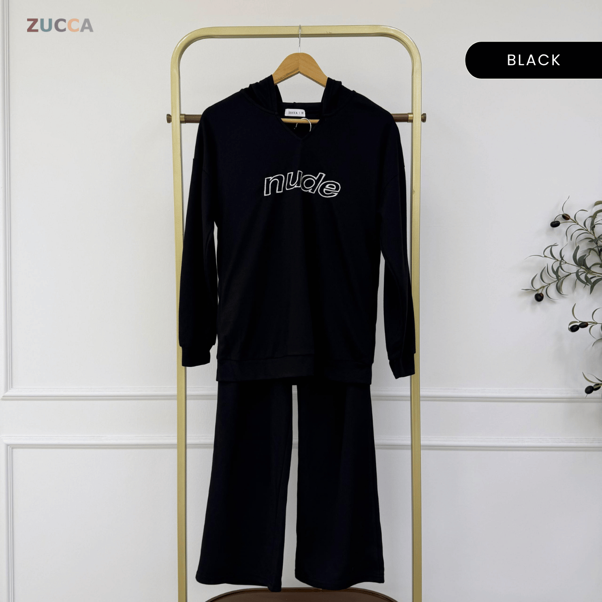 ZUCCA SYIHA RELAXED MODEST CO-ORD TOP &amp; LONG PANTS SET - MA160