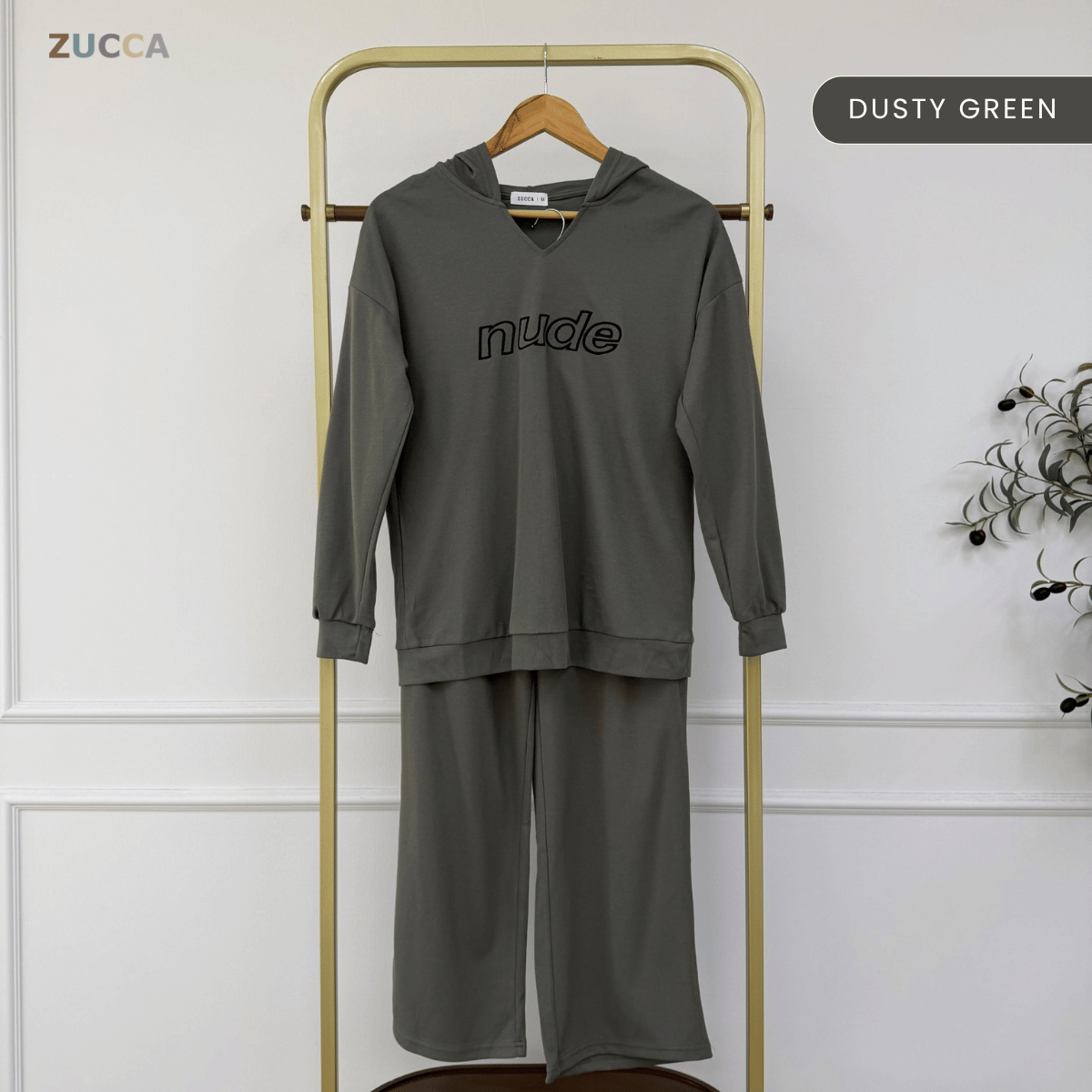 ZUCCA SYIHA RELAXED MODEST CO-ORD TOP &amp; LONG PANTS SET - MA160