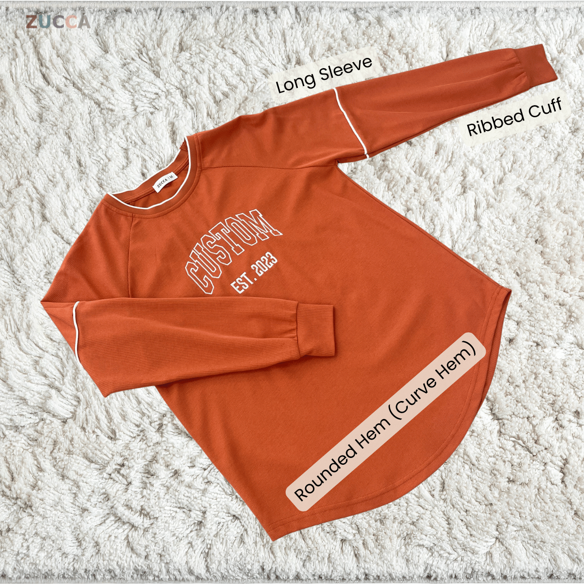 ZUCCA JESSICA CLASSIC CUSTOM EMBROIDERED LONGSLEEVE - MA161