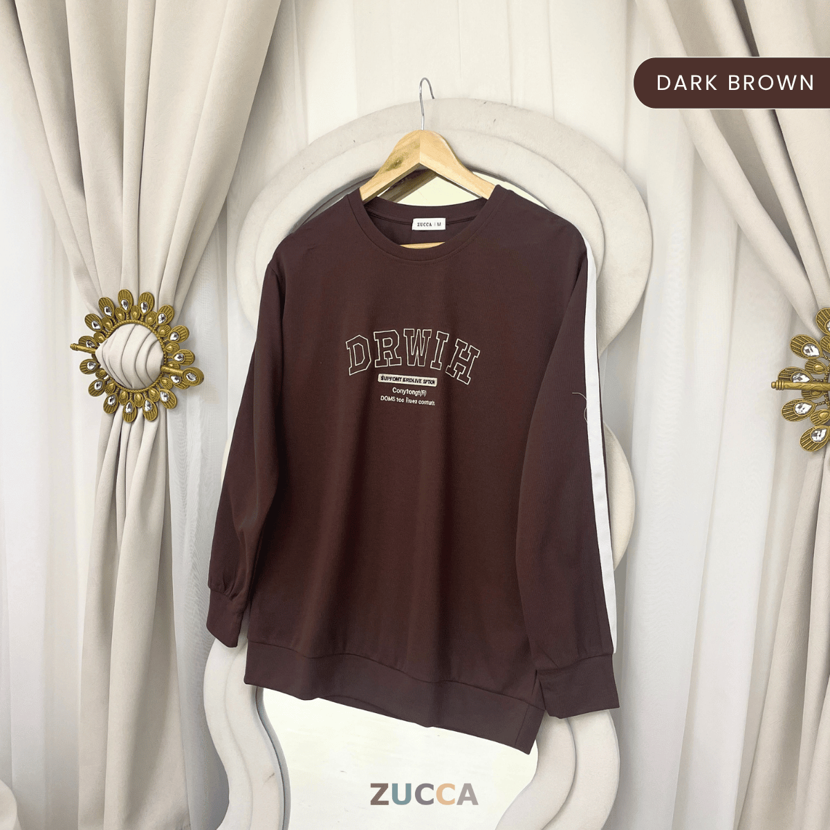 ZUCCA ZIANA CASUAL STRIPE MODEST SWEATSHIRT – MA162