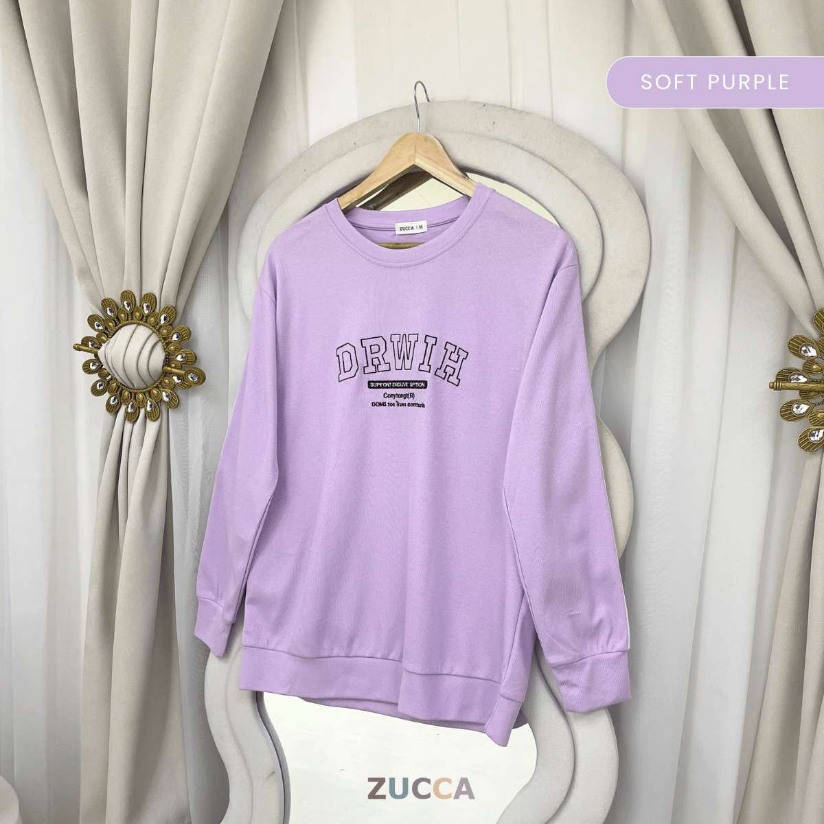 ZUCCA ZIANA CASUAL STRIPE MODEST SWEATSHIRT – MA162