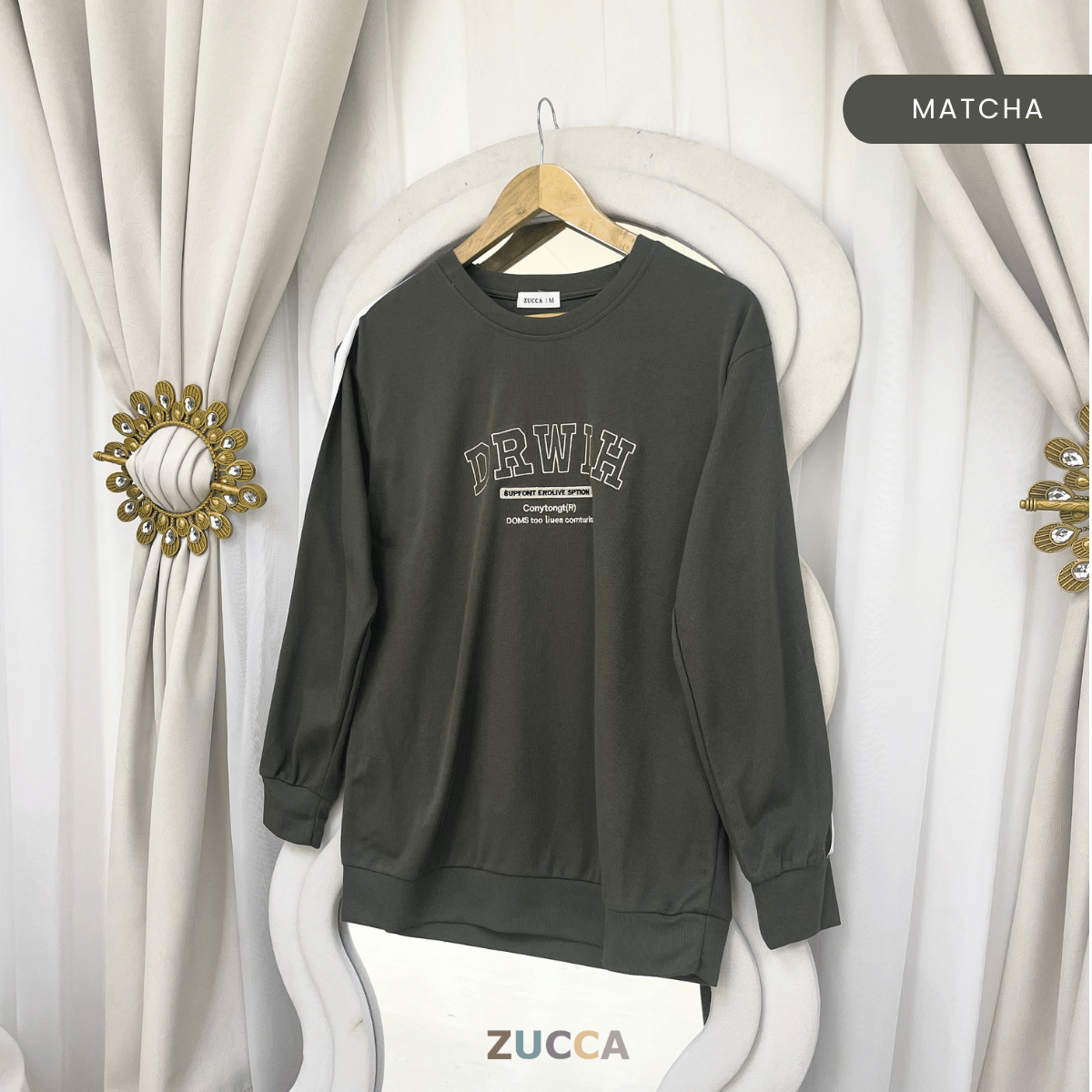 ZUCCA ZIANA CASUAL STRIPE MODEST SWEATSHIRT – MA162
