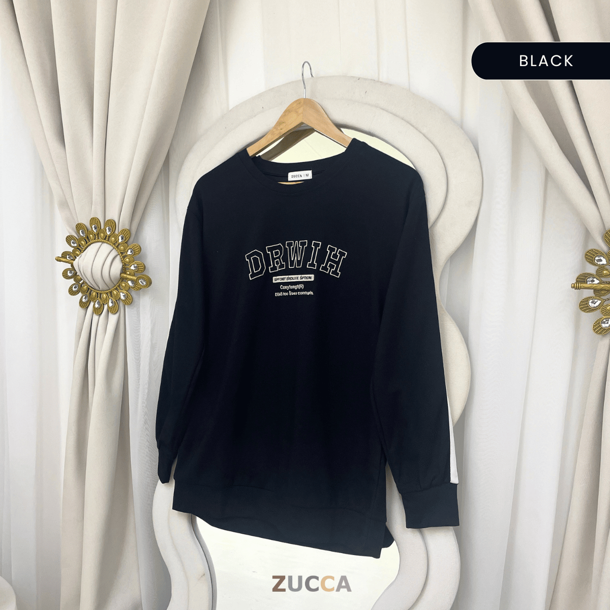 ZUCCA ZIANA CASUAL STRIPE MODEST SWEATSHIRT – MA162