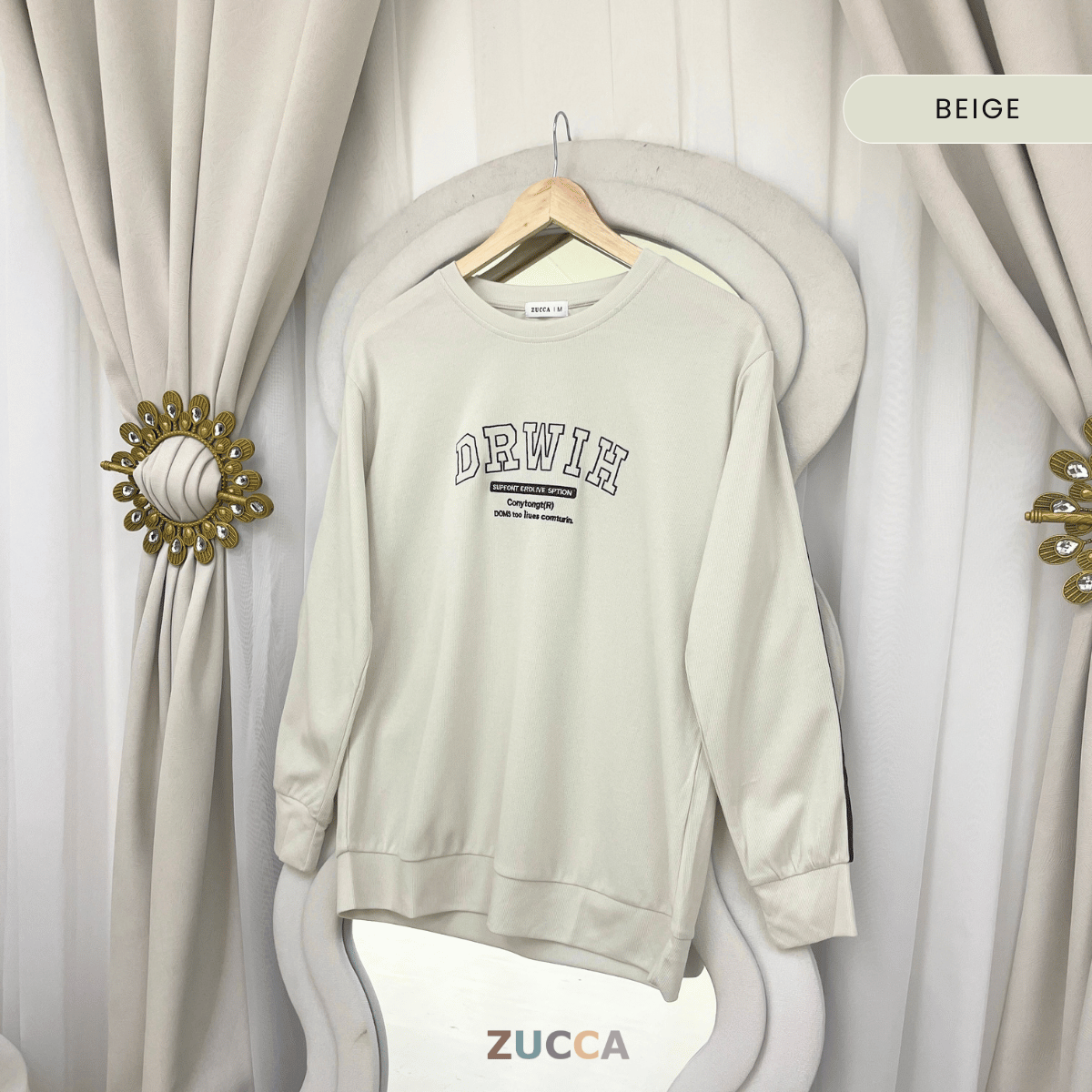 ZUCCA ZIANA CASUAL STRIPE MODEST SWEATSHIRT – MA162